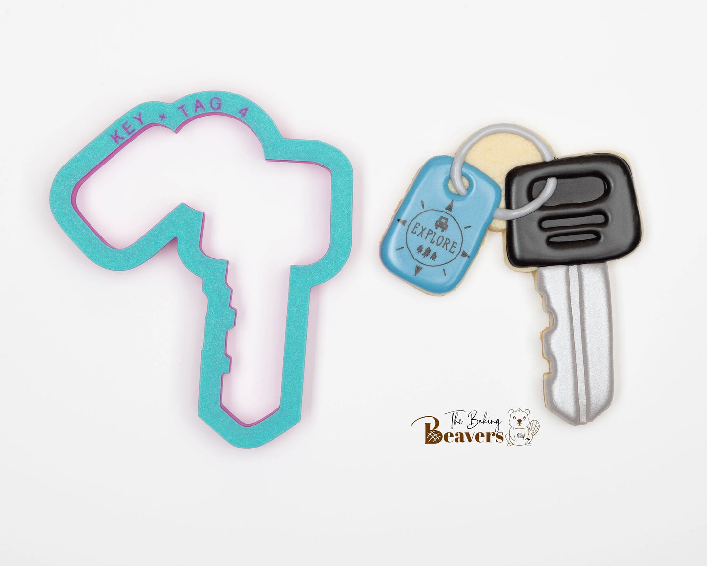 Car Key with tag Cookie Cutter