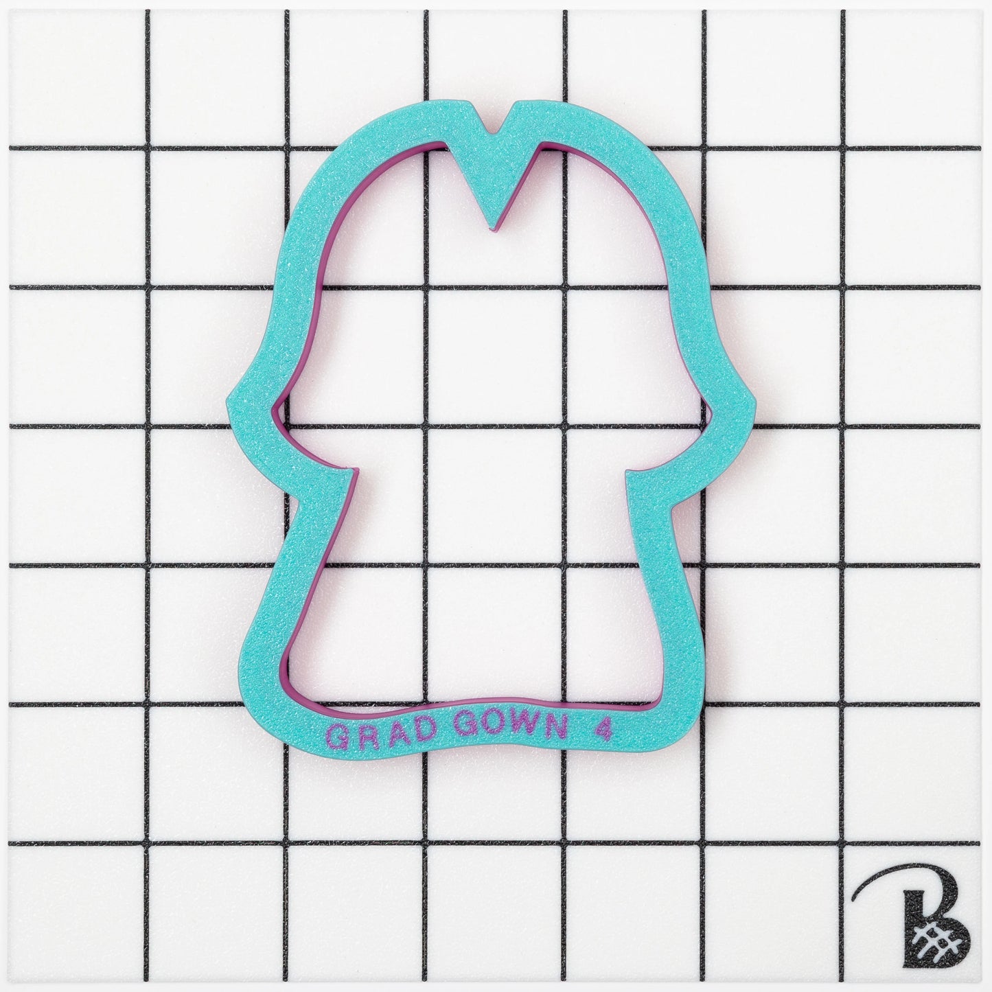 Graduation Cap & Gown Cookie Cutter Set #2 (arms connected)