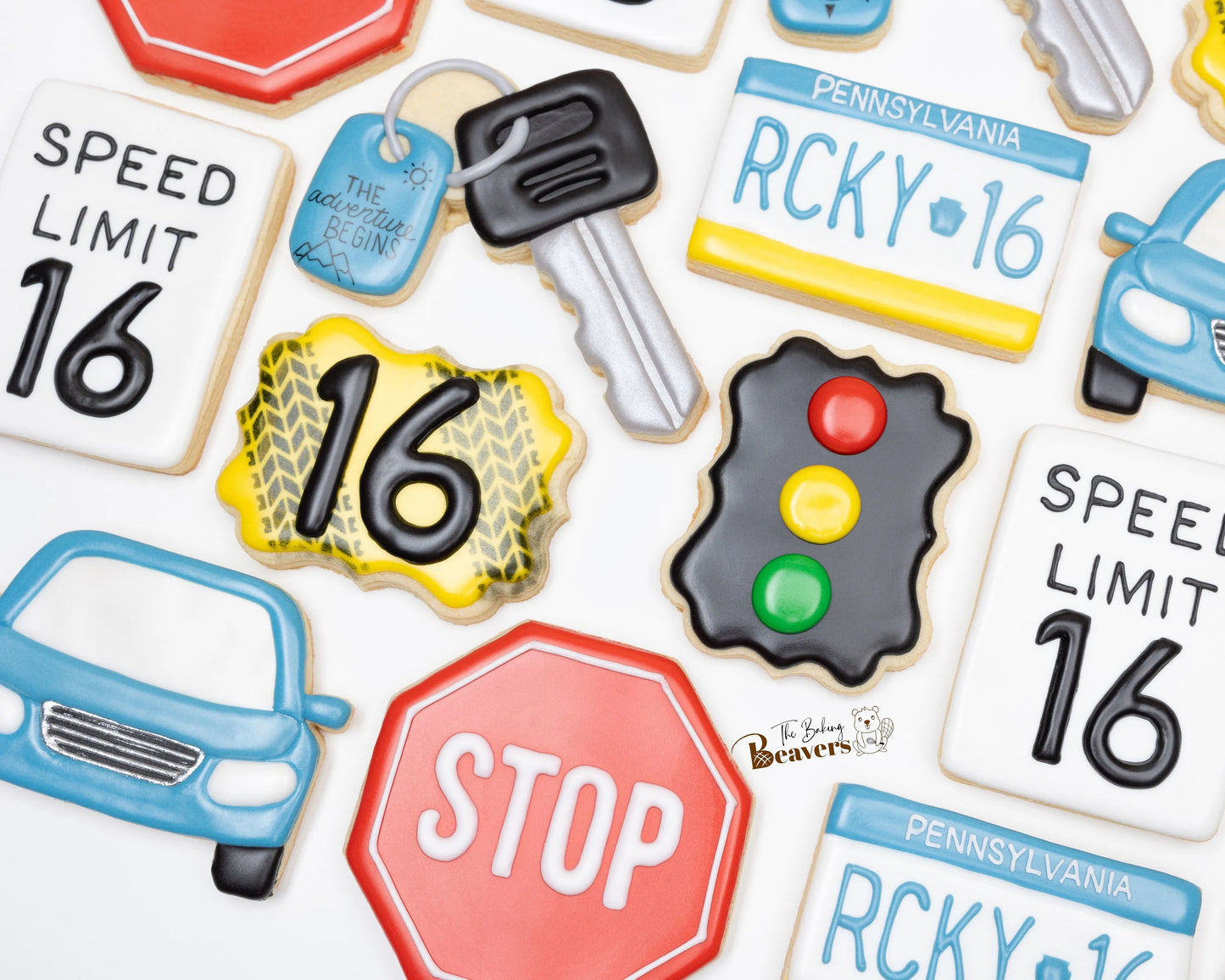 Road Signs - Set of 4 - Cookie Cutters (sizing note in pics)