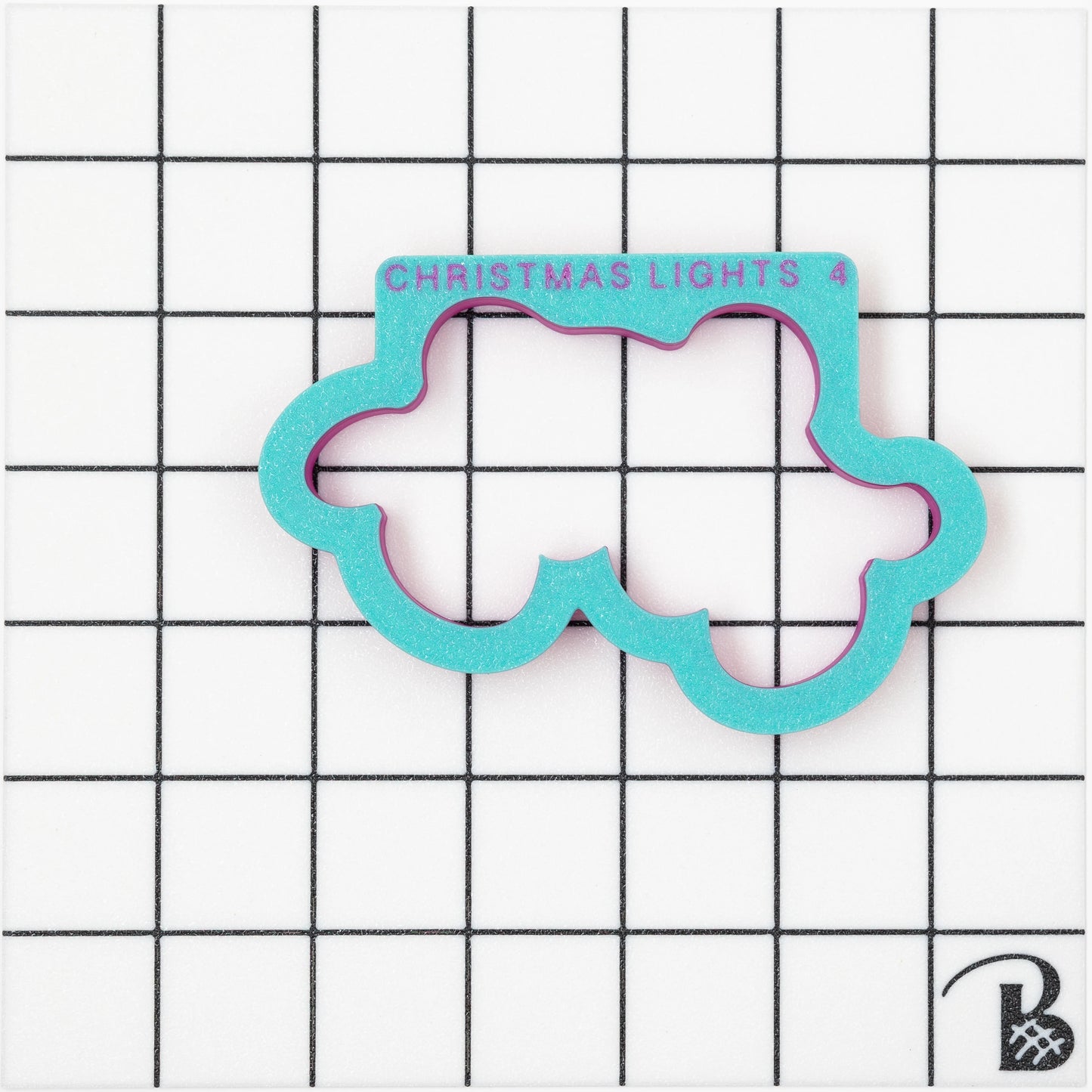 String of Christmas Lights Cookie Cutter (recommend sizing up)