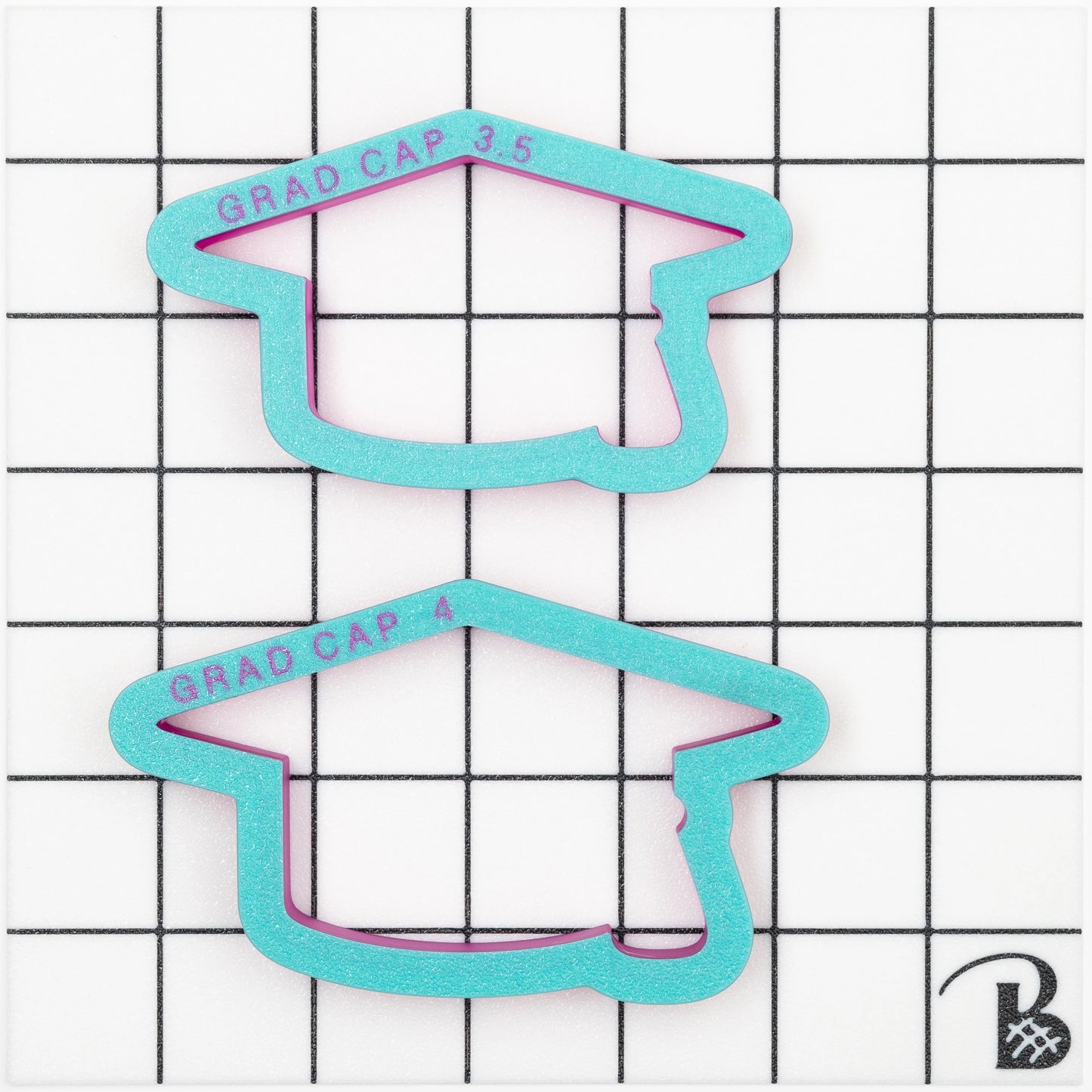 Graduation Cap & Gown Cookie Cutter Set #2 (arms connected)