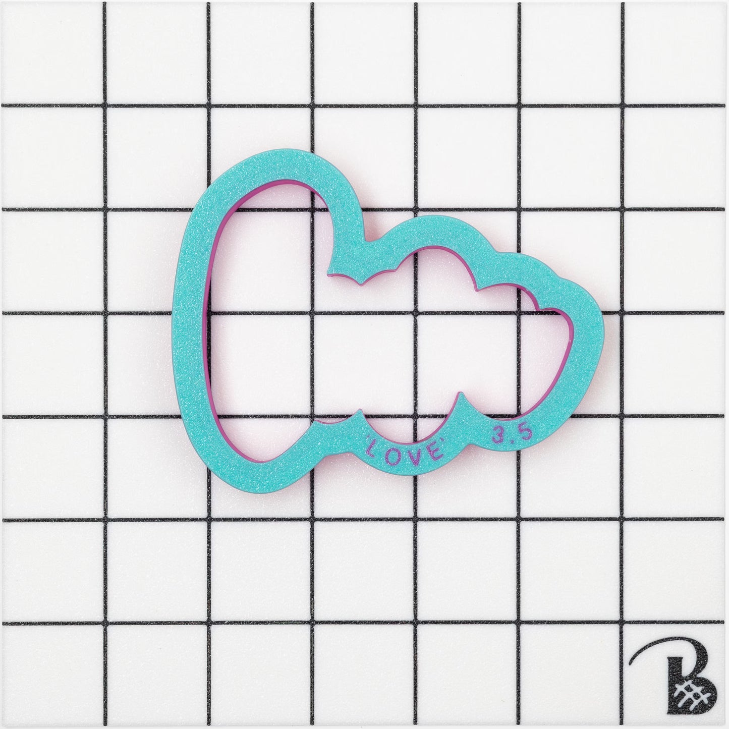 Love Text Cookie Cutter (optional Stencil)