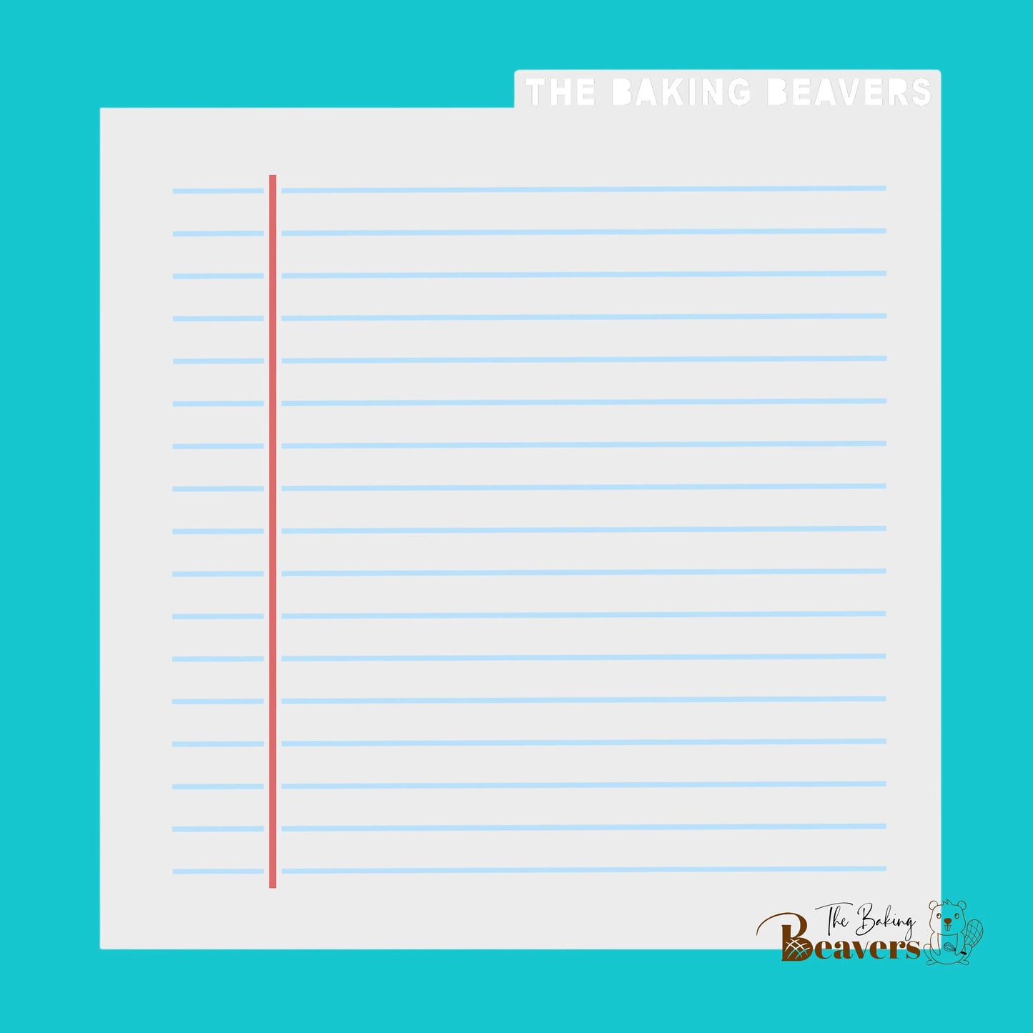 Pencil + Note (optional 2 part notebook line stencil) (recommend sizing up)