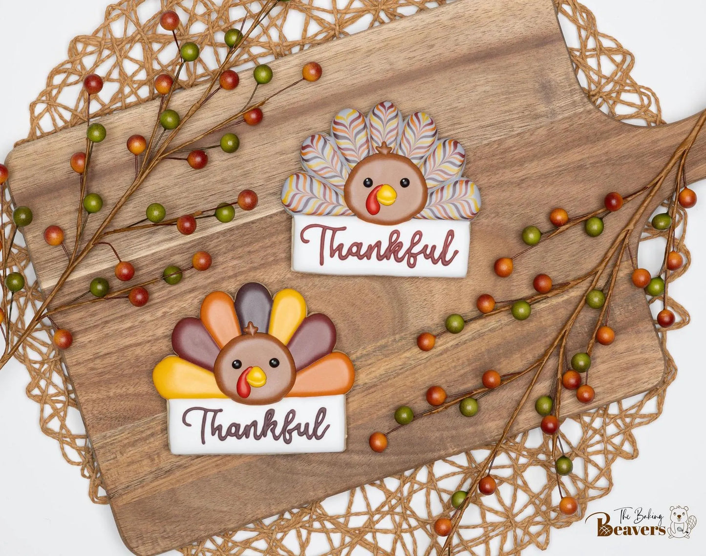 Turkey Name Plaque Cookie Cutter | Turkey place setting
