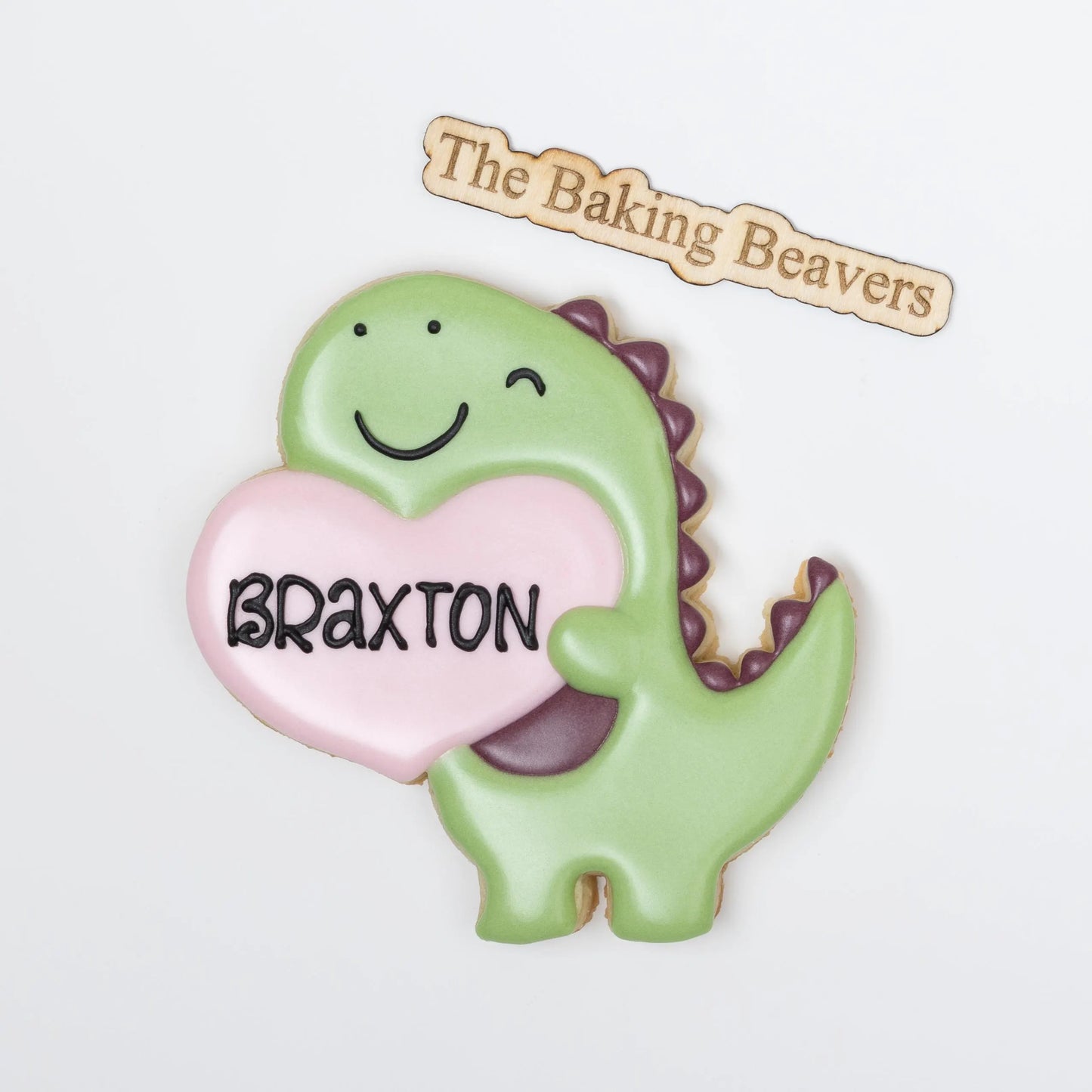 Dinosaur Holding Heart Cookie Cutter | Dino Valentine