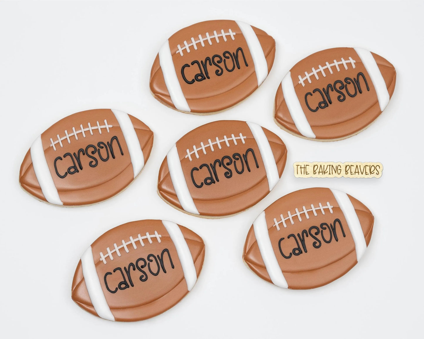 Football Cookie Cutter (With or Without Stencil of Laces and White Lines)