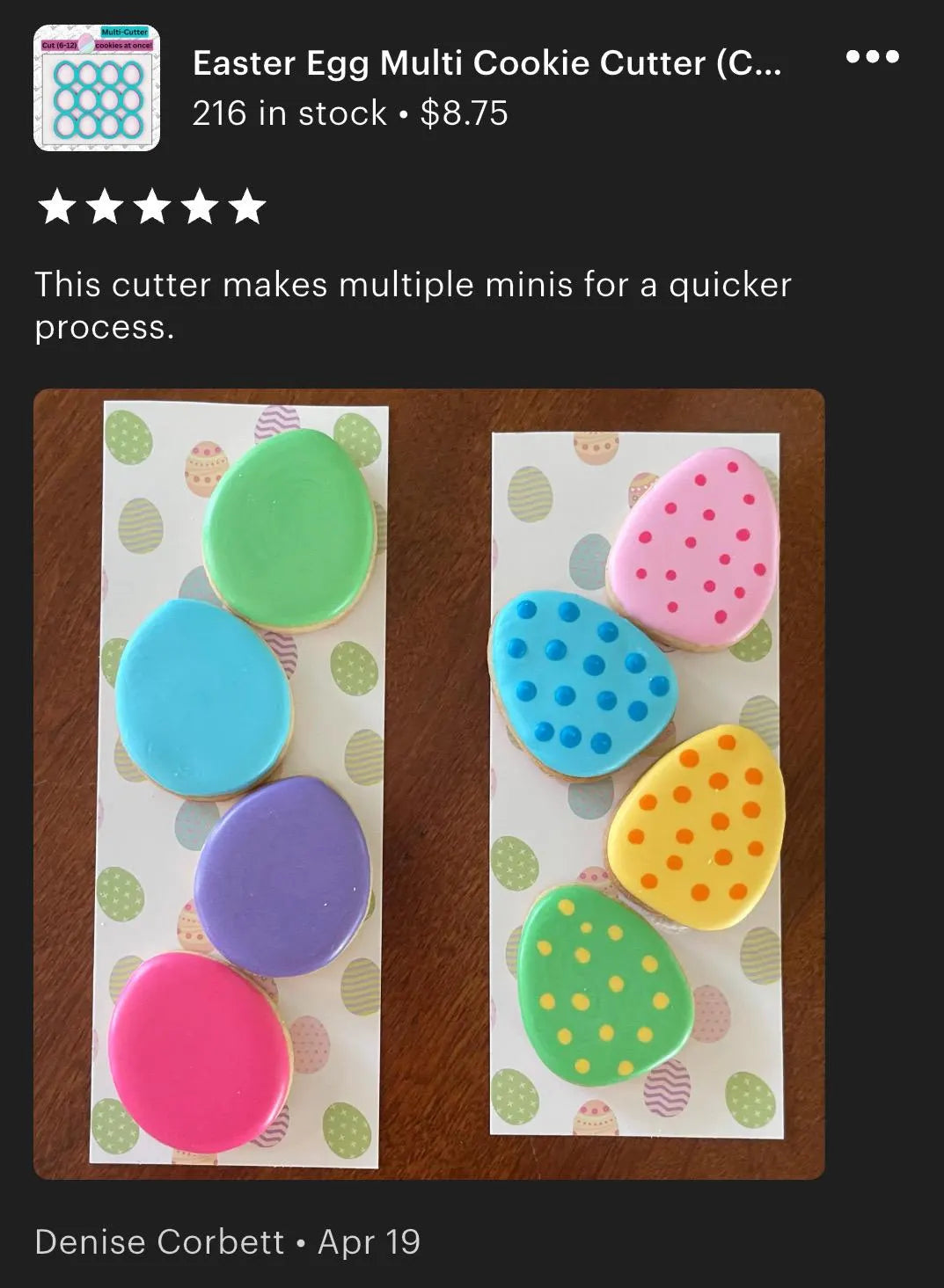 Easter Egg Multi Cookie Cutter (Cuts 6 or 12 Eggs at Once)