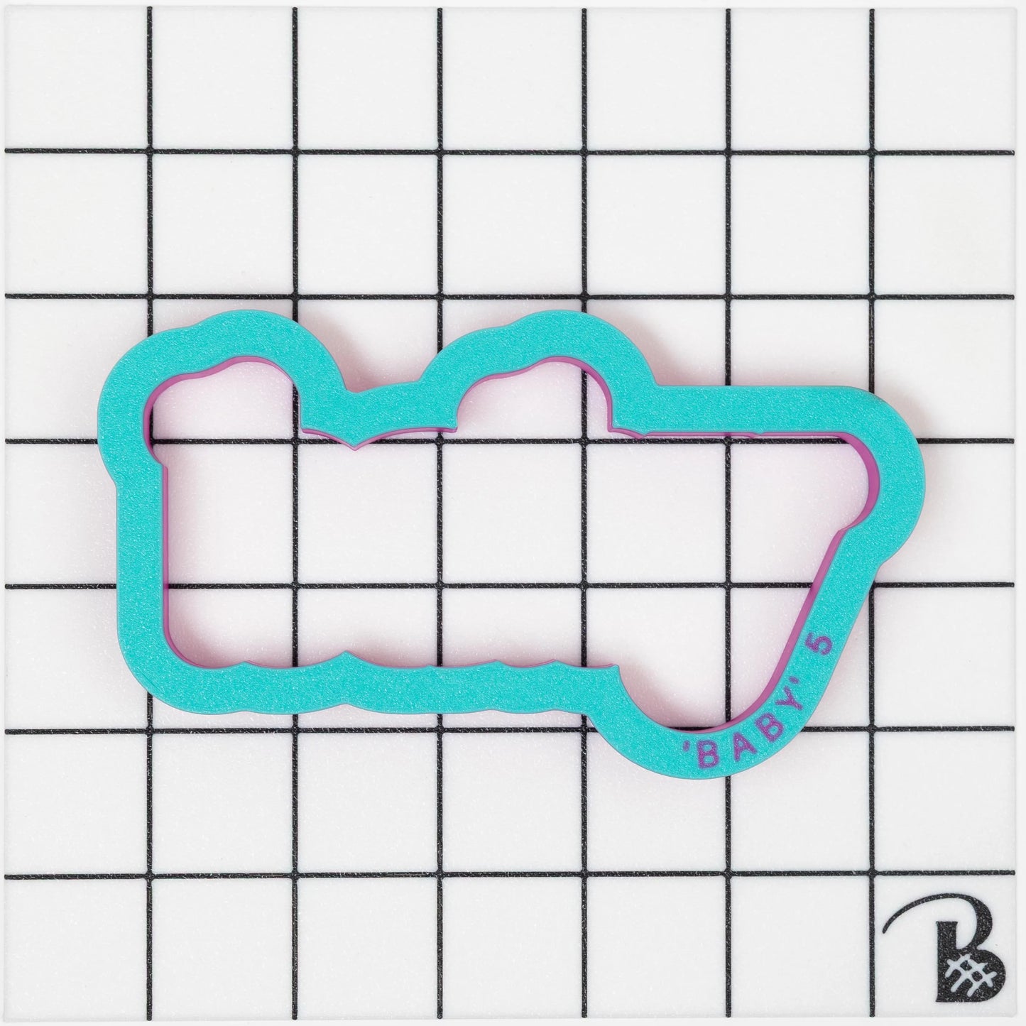Baby Print Text Cookie Cutter (optional Stencil) (recommend sizing up)