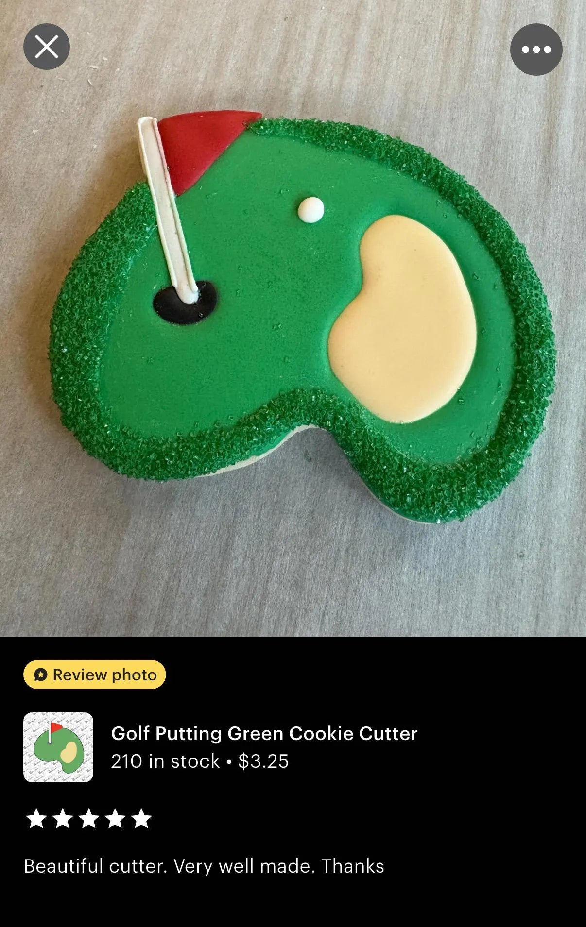 Golf Putting Green Cookie Cutter