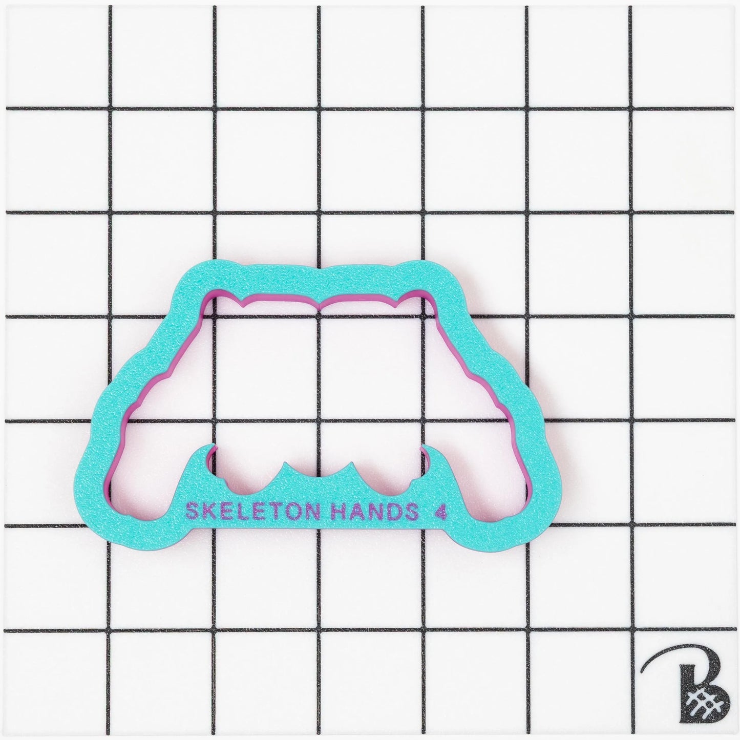 Skeleton Heart Hands Cookie Cutter (option Stencil) (recommend sizing up at least a FULL size)