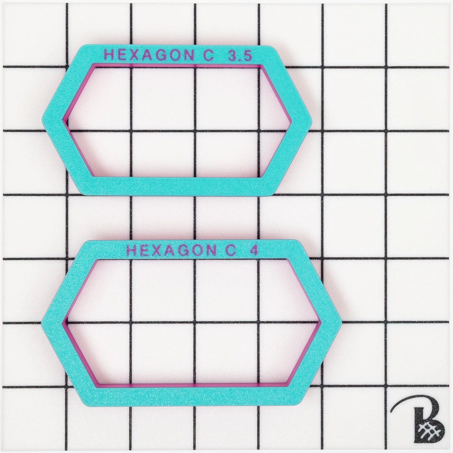 Elongated Hexagon (version C) Cookie Cutter (recommend sizing up)