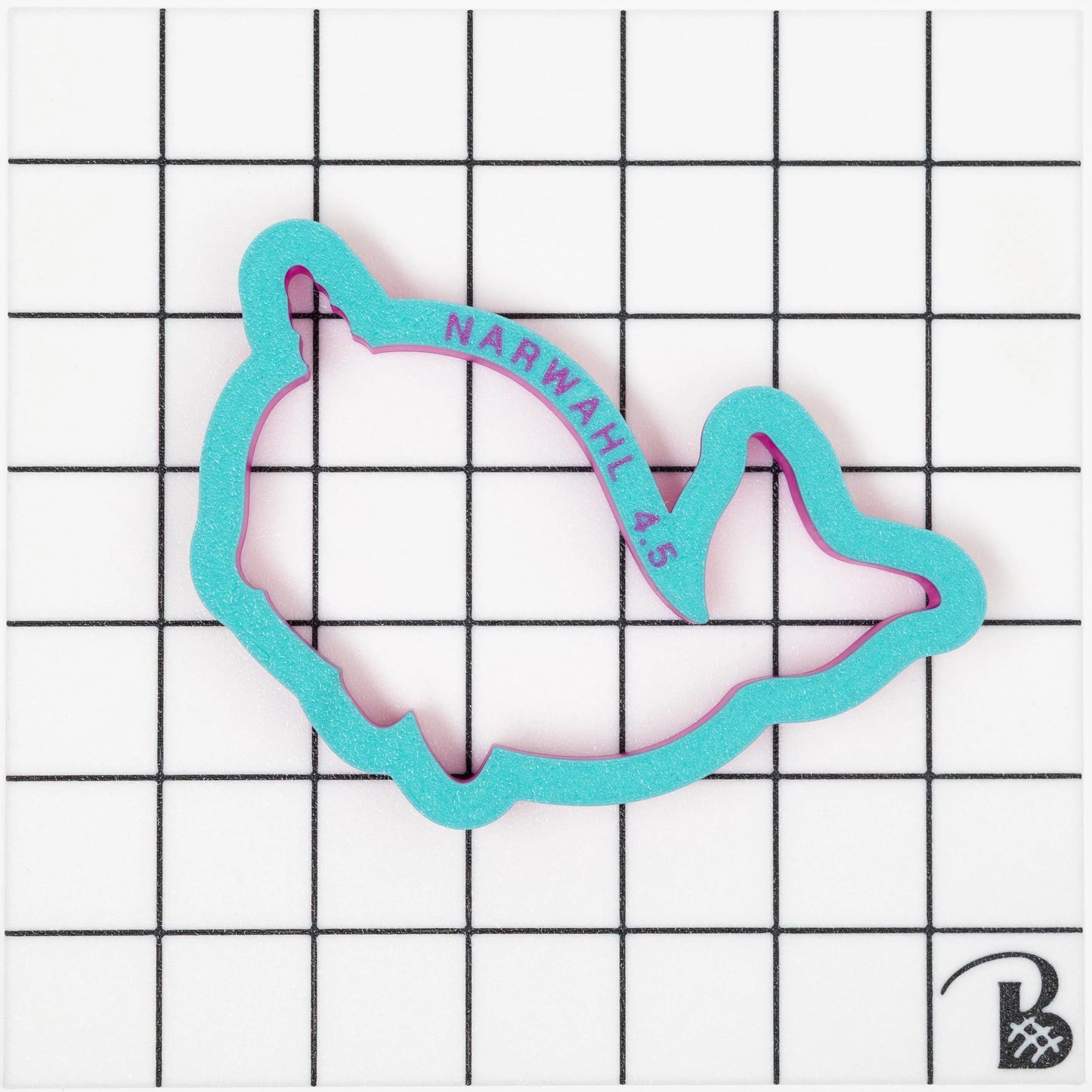 Narwhal Cookie Cutter (recommend sizing up)