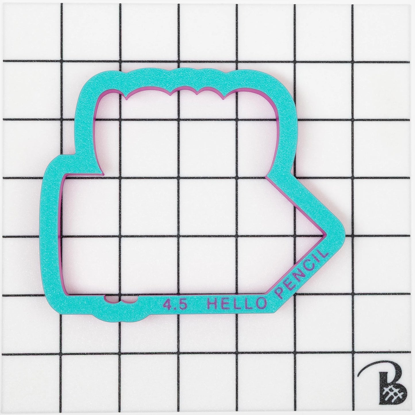 'Hello' Pencil with Personalization Plaque Cookie Cutter