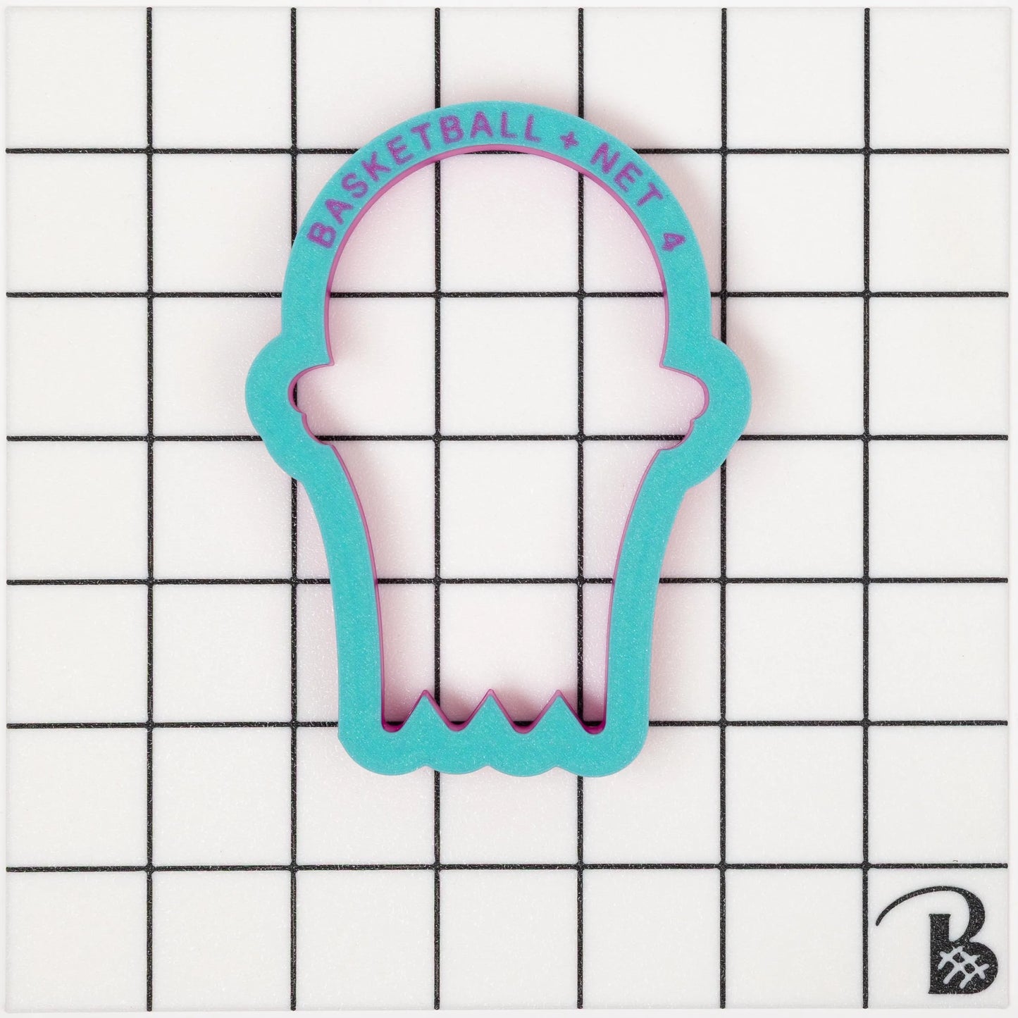 Basketball and Net Cookie Cutter (recommend sizing up)
