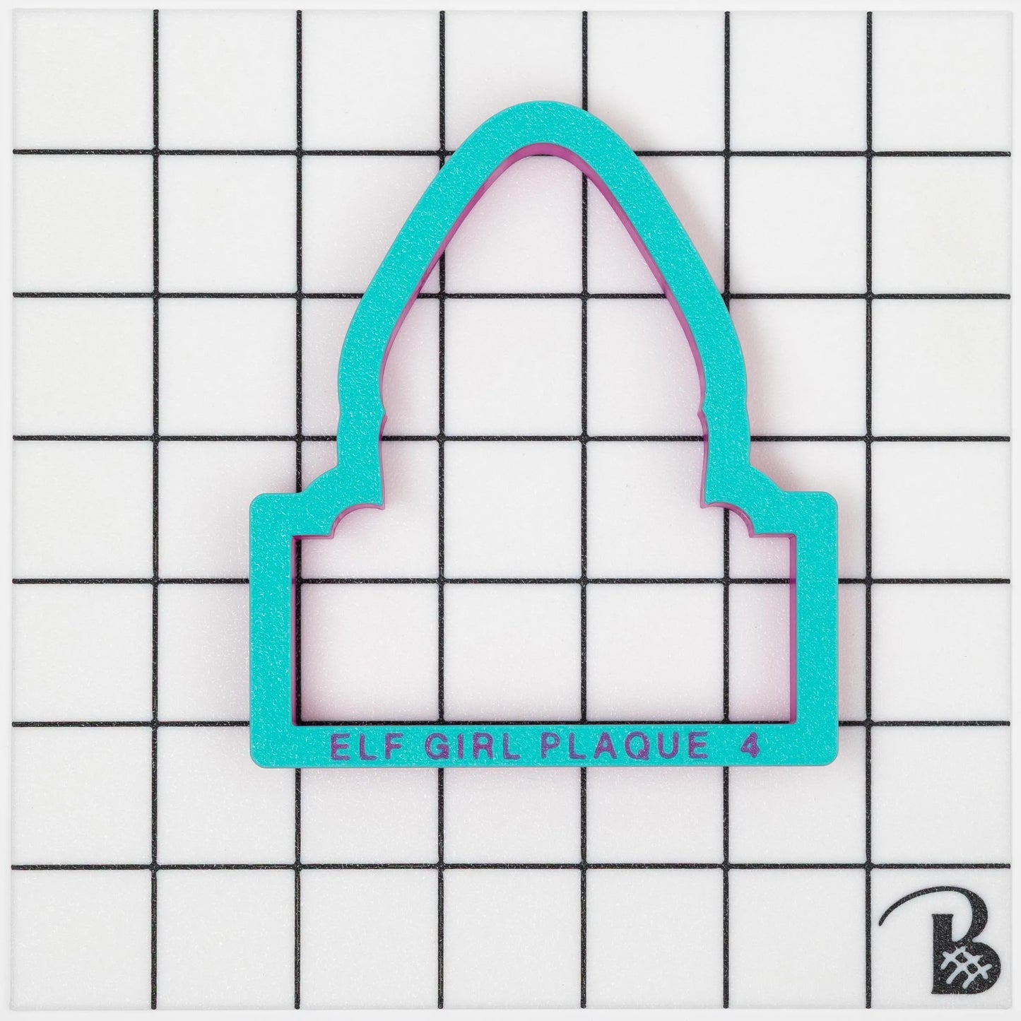 Girl Elf "I'm Back" Personalization Plaque Cookie Cutter