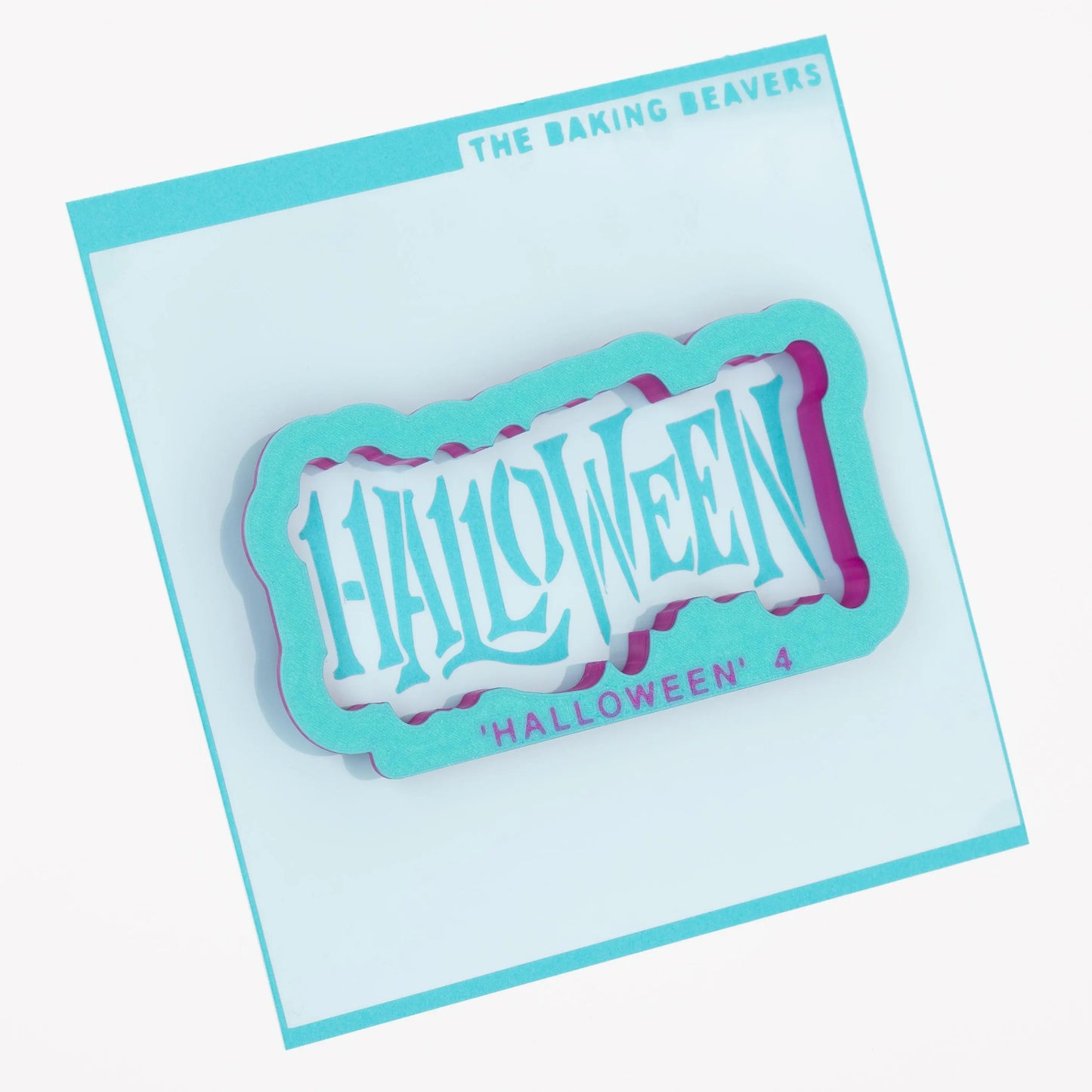 Halloween Text Cookie Cutter (optional Stencil) (recommend sizing up)
