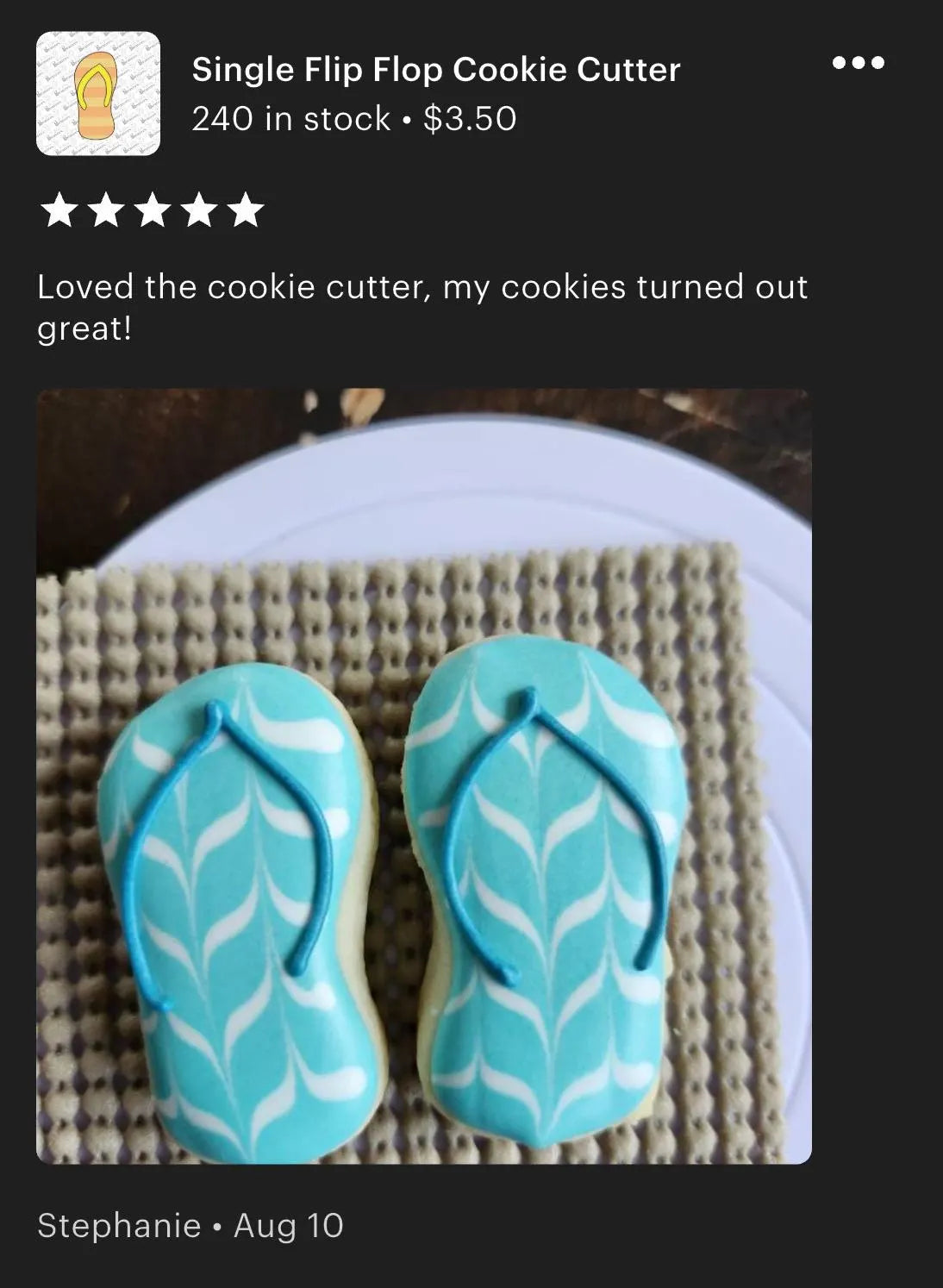 Single Flip Flop Cookie Cutter