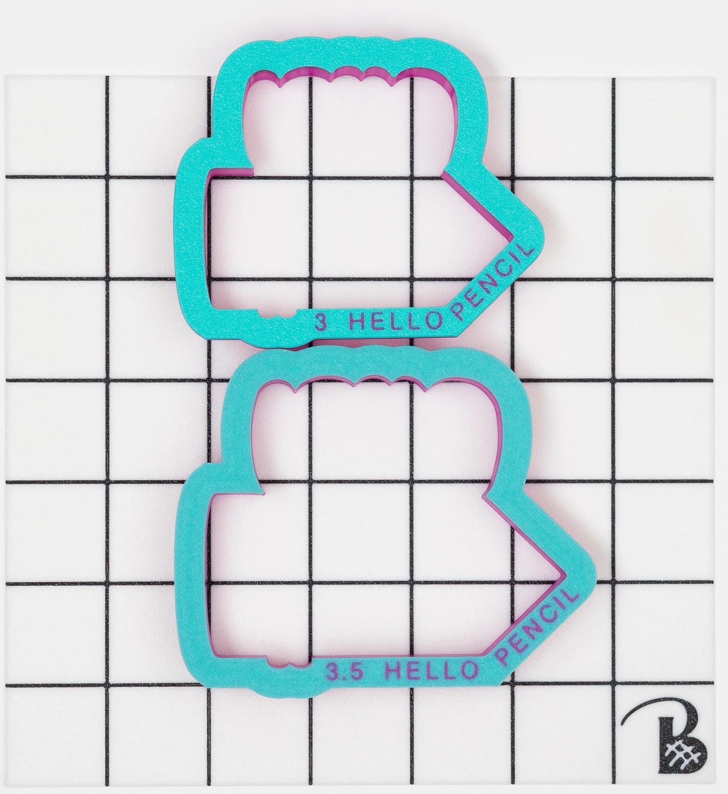'Hello' Pencil with Personalization Plaque Cookie Cutter