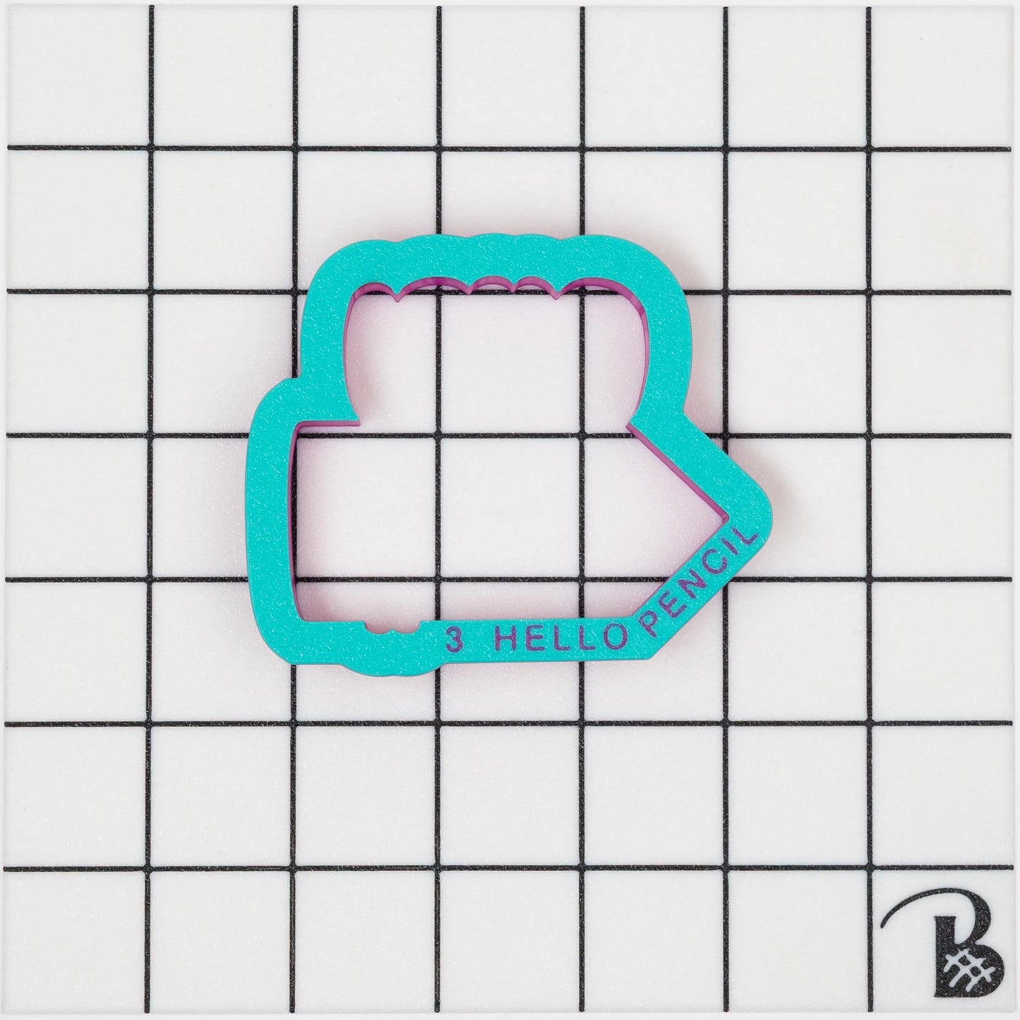 'Hello' Pencil with Personalization Plaque Cookie Cutter