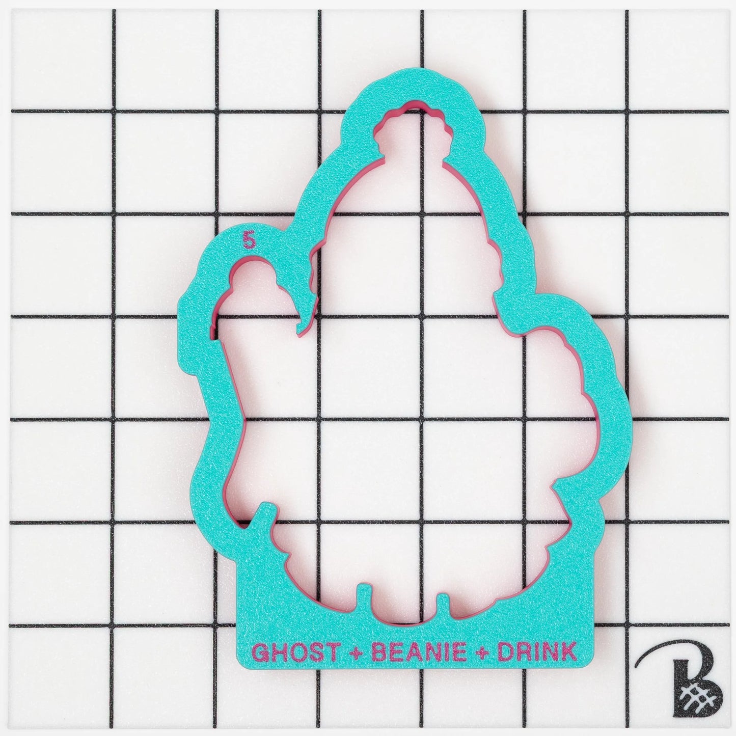 Ghost with Beanie and Drink Cookie Cutter