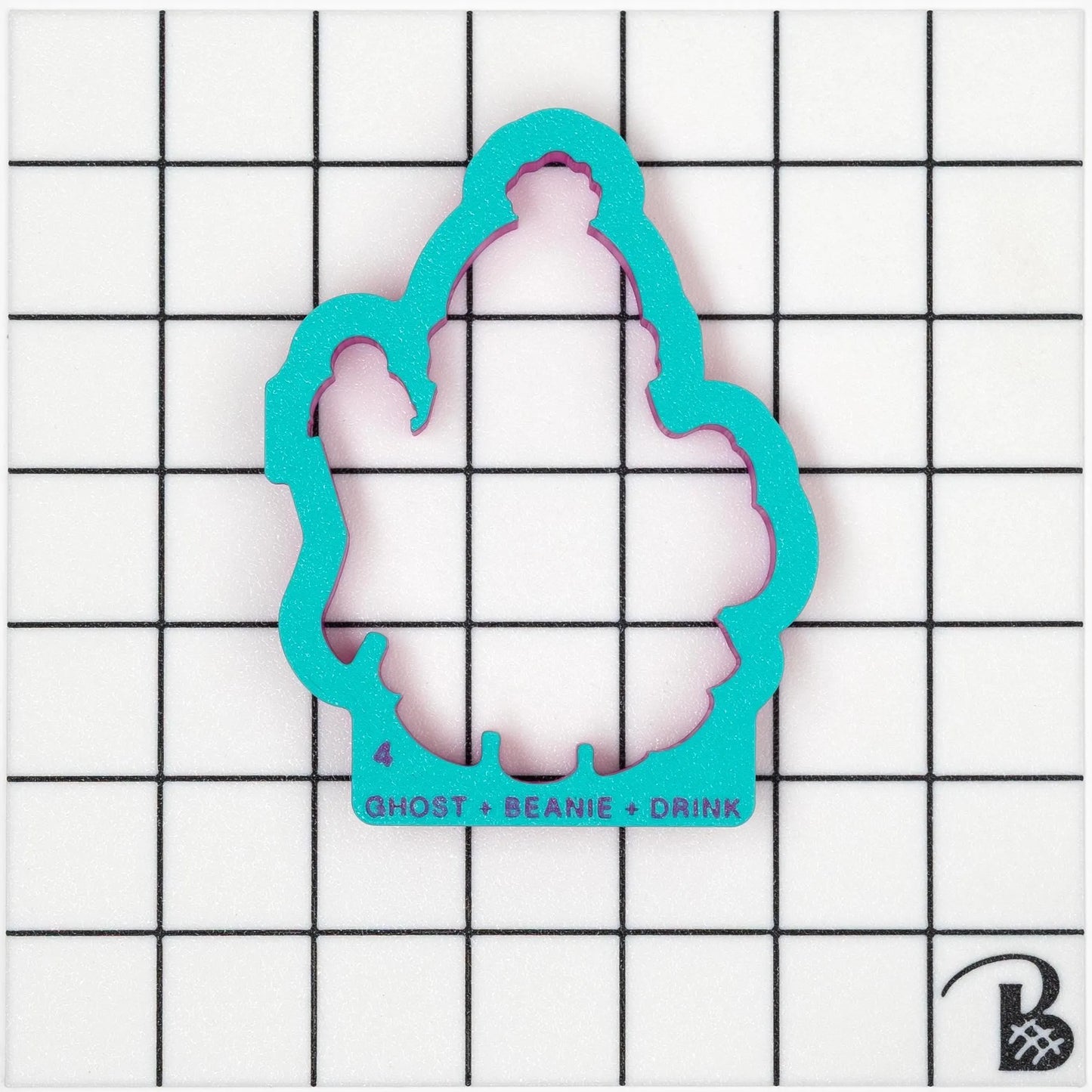Ghost with Beanie and Drink Cookie Cutter