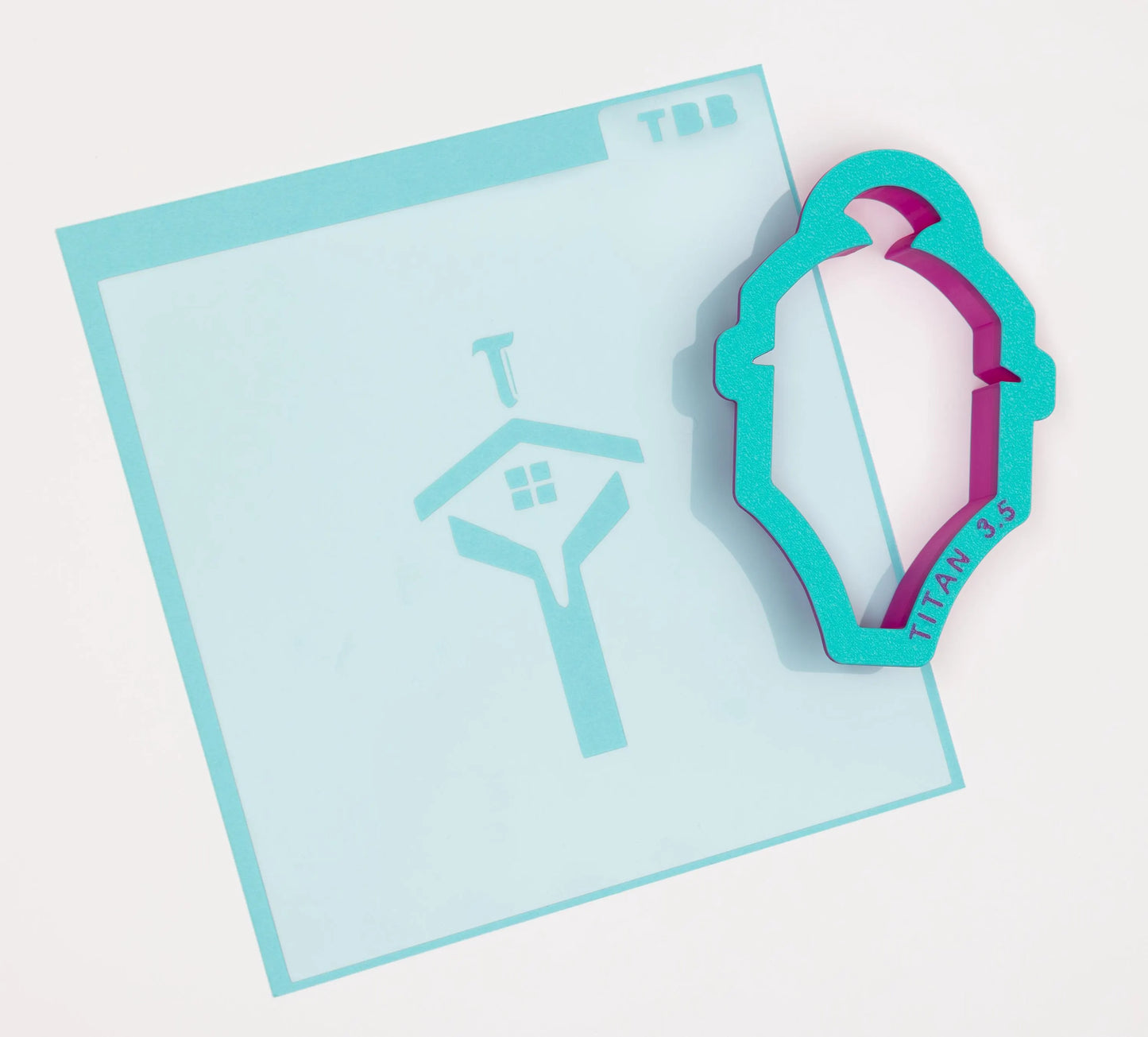 Custom Cookie Cutter and Stencil Set (1 part stencil Only)