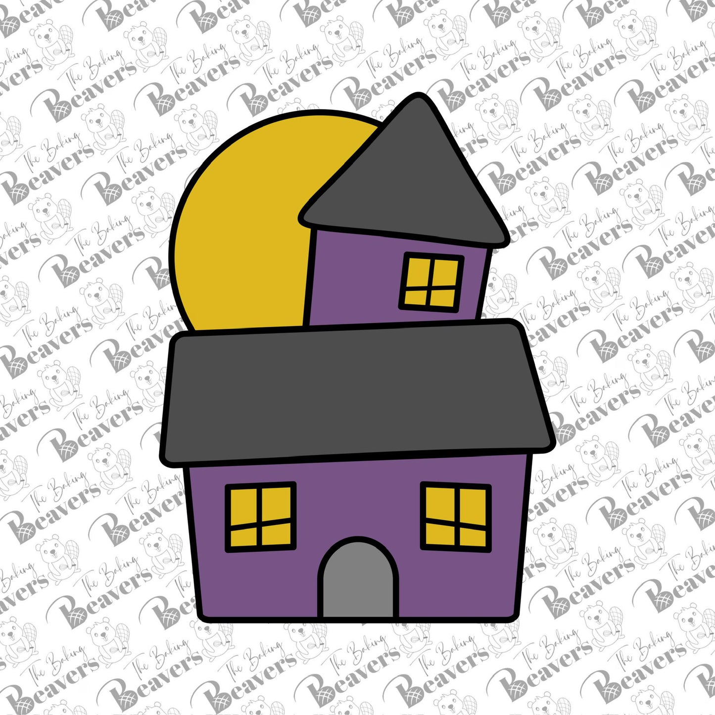 Haunted House with Moon Cookie Cutter