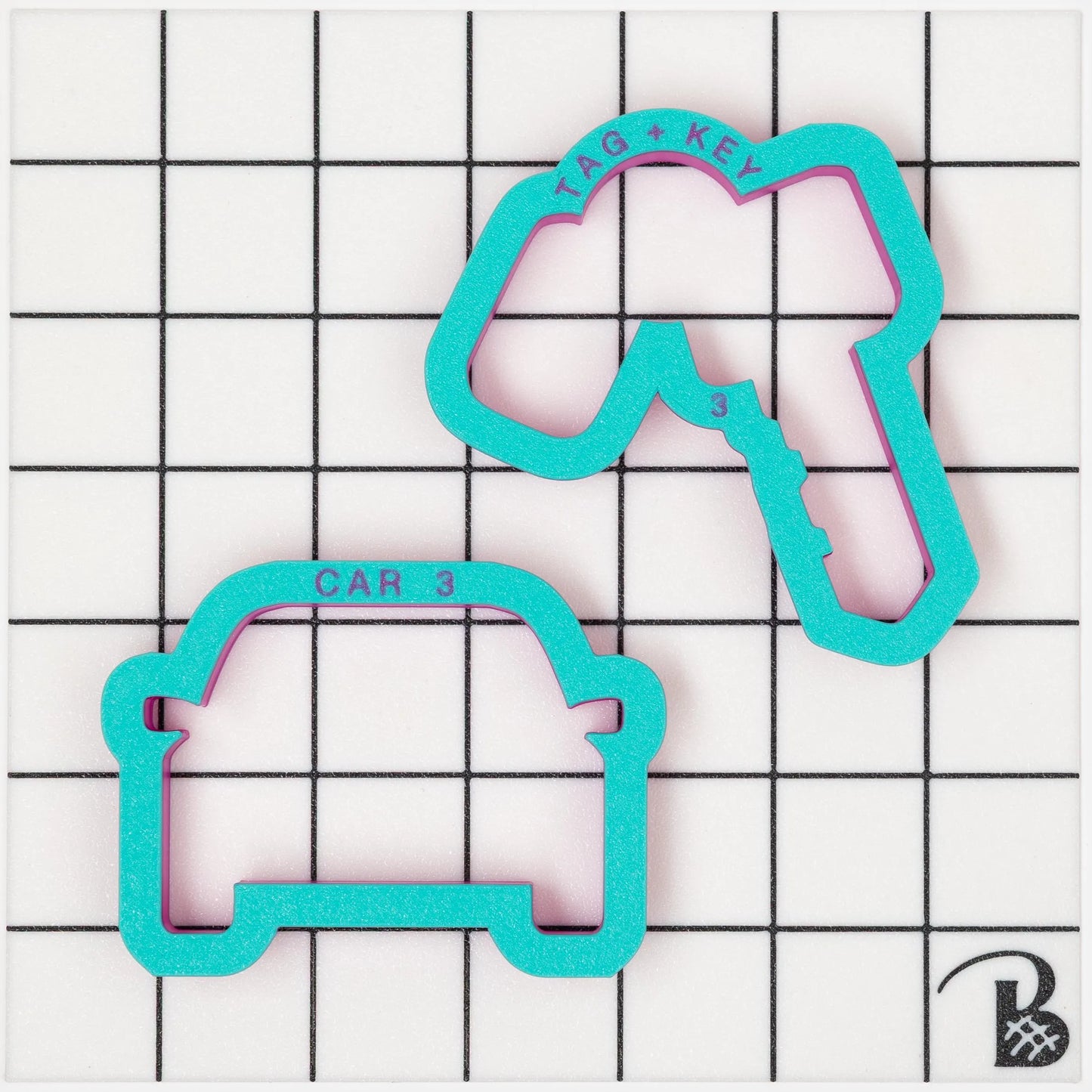 Car Key with tag Cookie Cutter