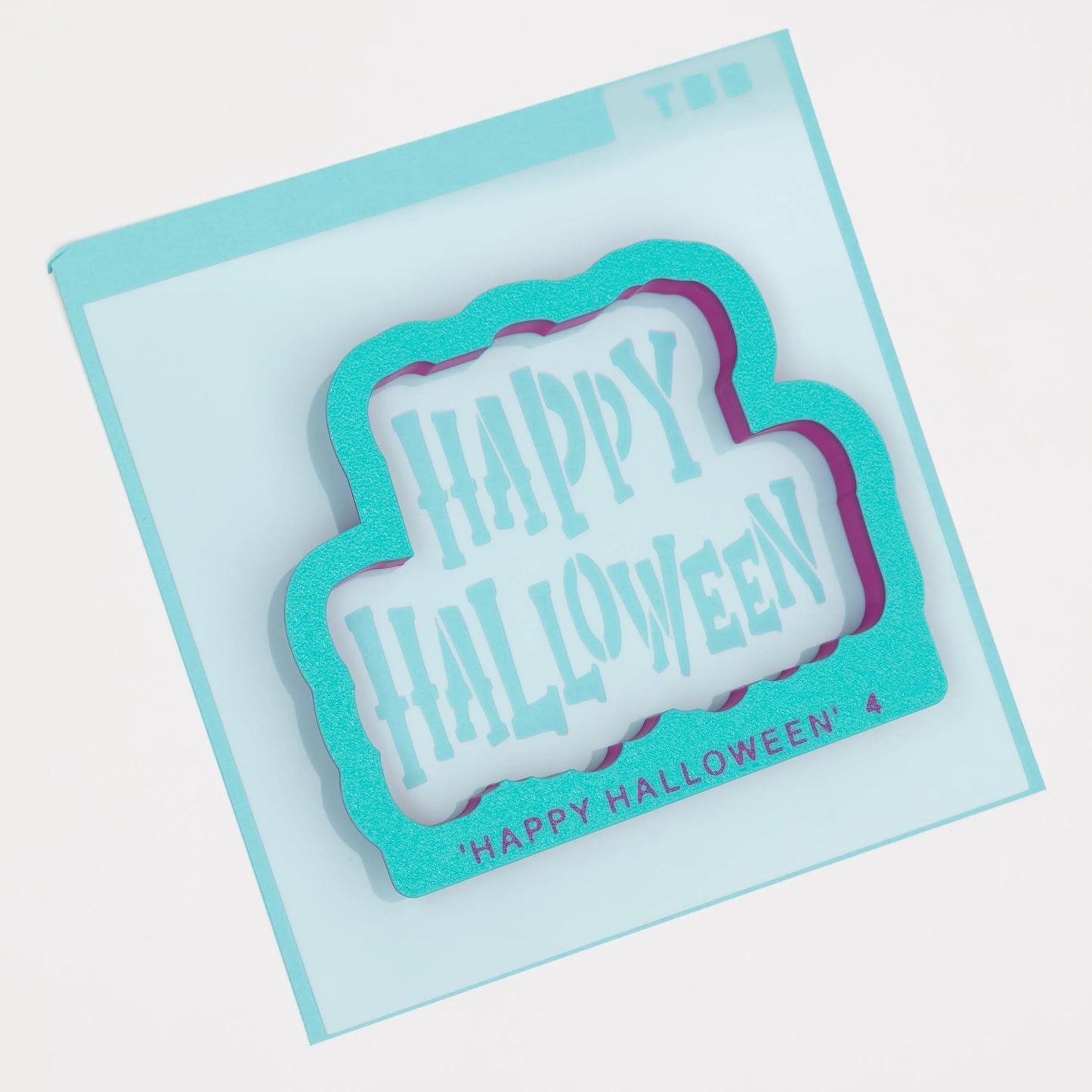 Happy Halloween Text Cookie Cutter (With or Without Stencil)