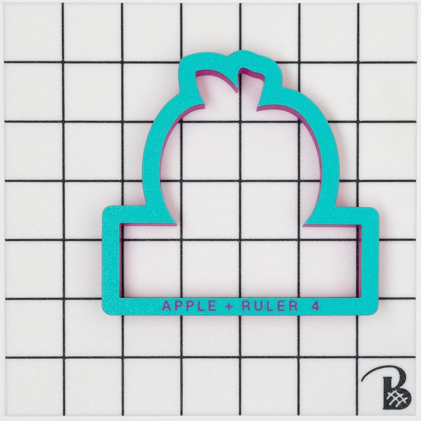 Apple & Ruler/Book Personalization Plaque Cookie Cutter