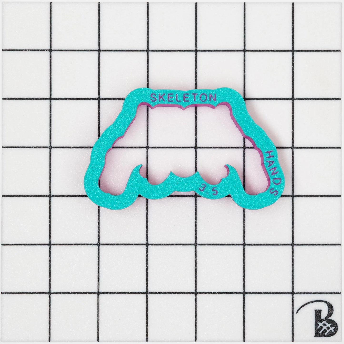 Skeleton Heart Hands Cookie Cutter (option Stencil) (recommend sizing up at least a FULL size)