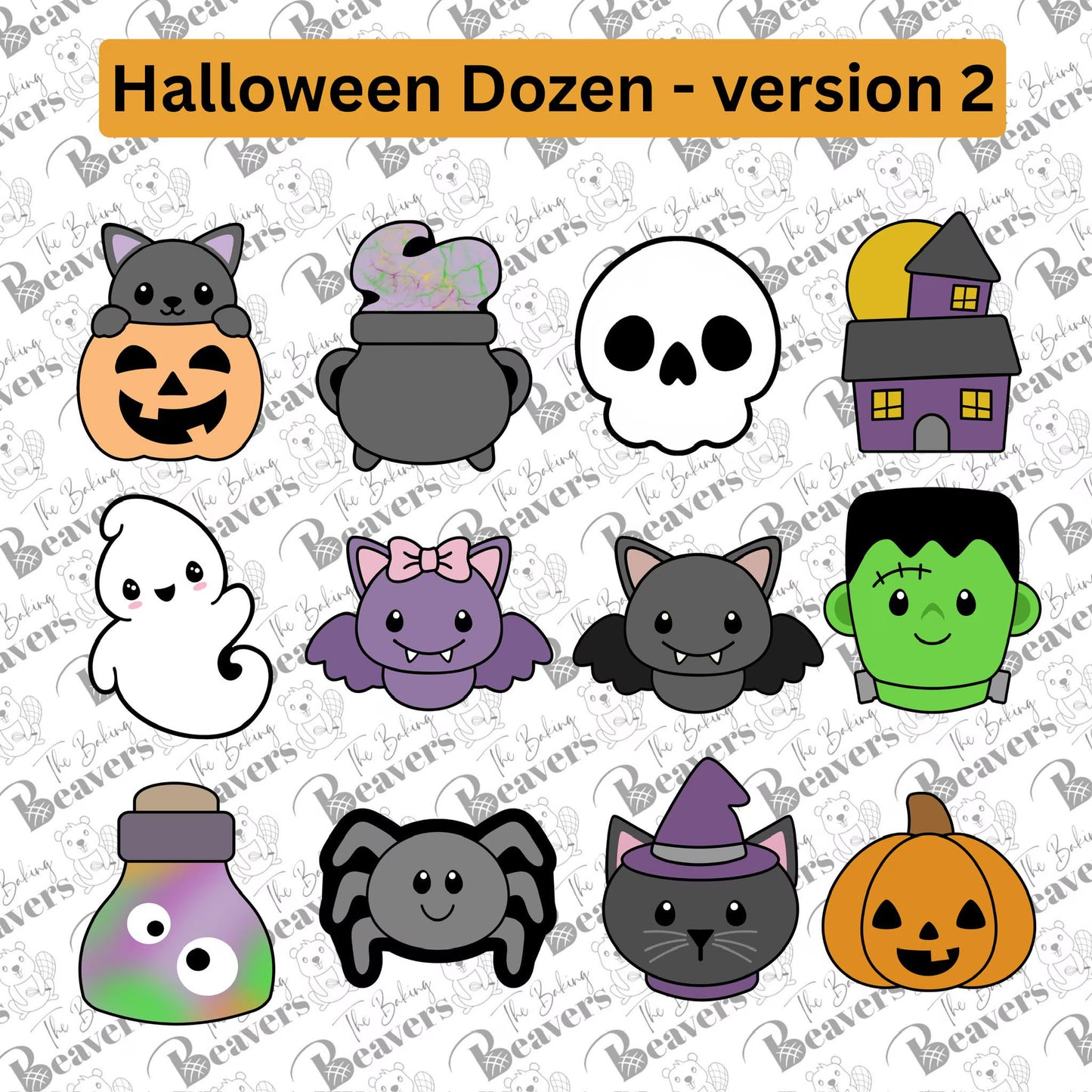 Halloween Dozen Set (version 2) Cookie Cutters