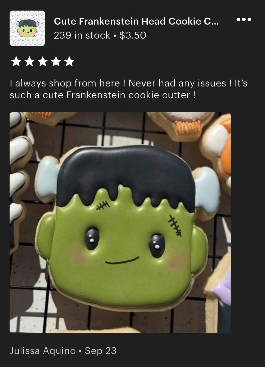 Frankenstein Face Cookie Cutter
