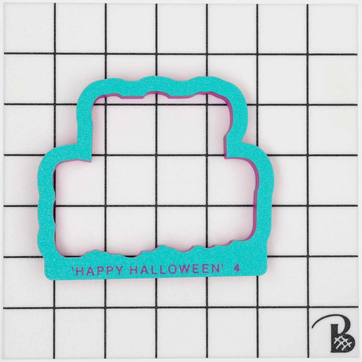 Happy Halloween Text Cookie Cutter (With or Without Stencil)