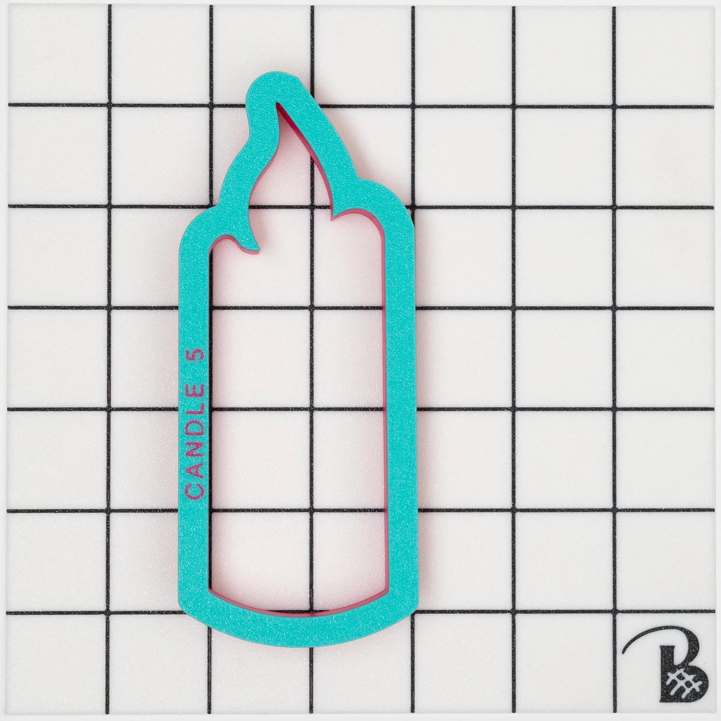 Candle Stick with Flame Cookie Cutter (recommend sizing up)
