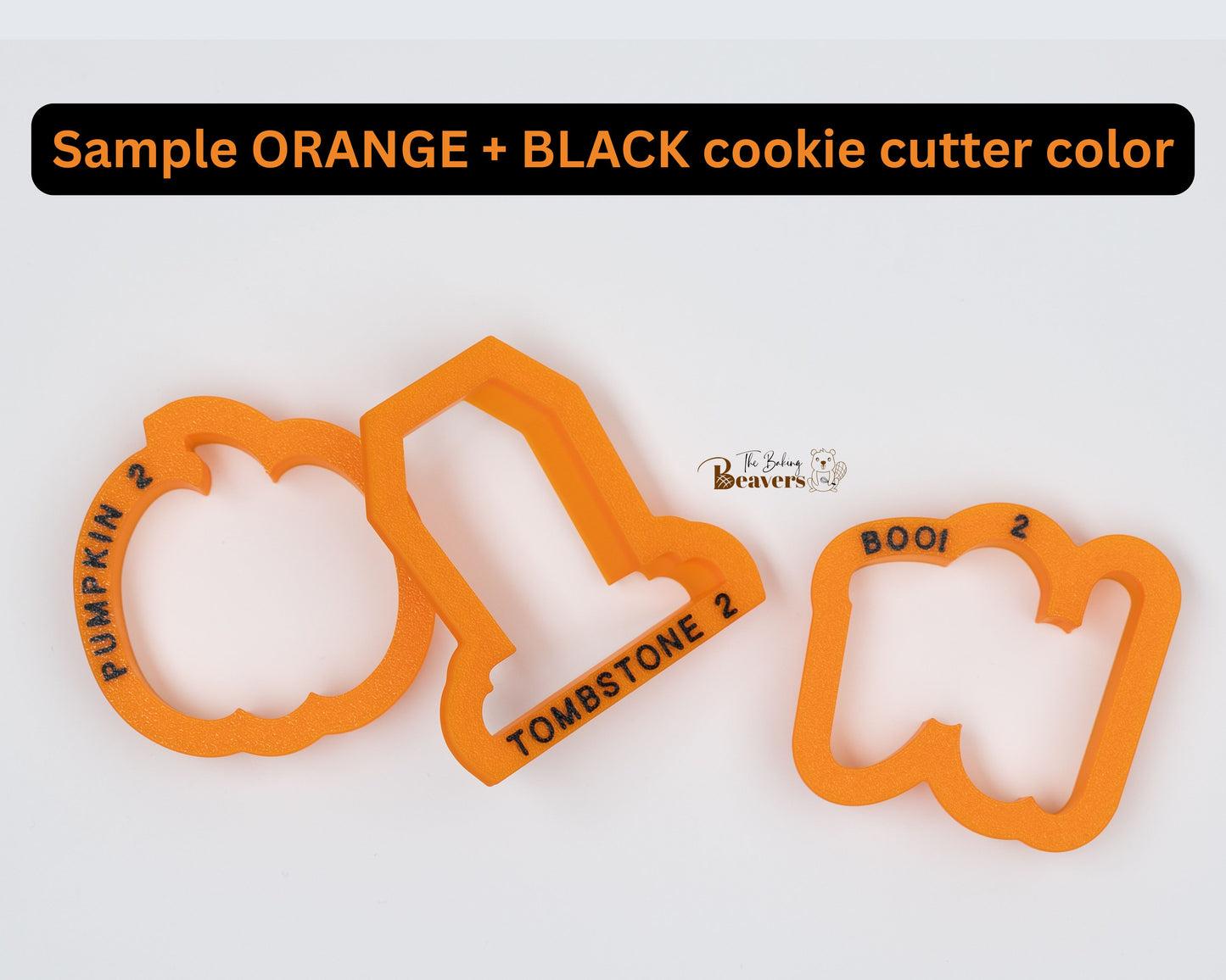 Boo Text plaque with Ghost wearing Baseball Cap Cookie Cutter