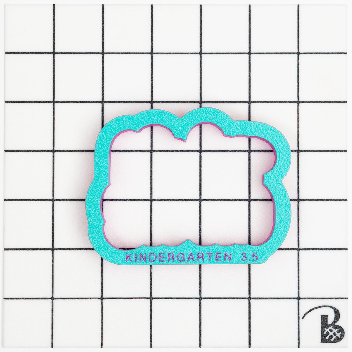 Kindergarten Text Plaque Cookie Cutter