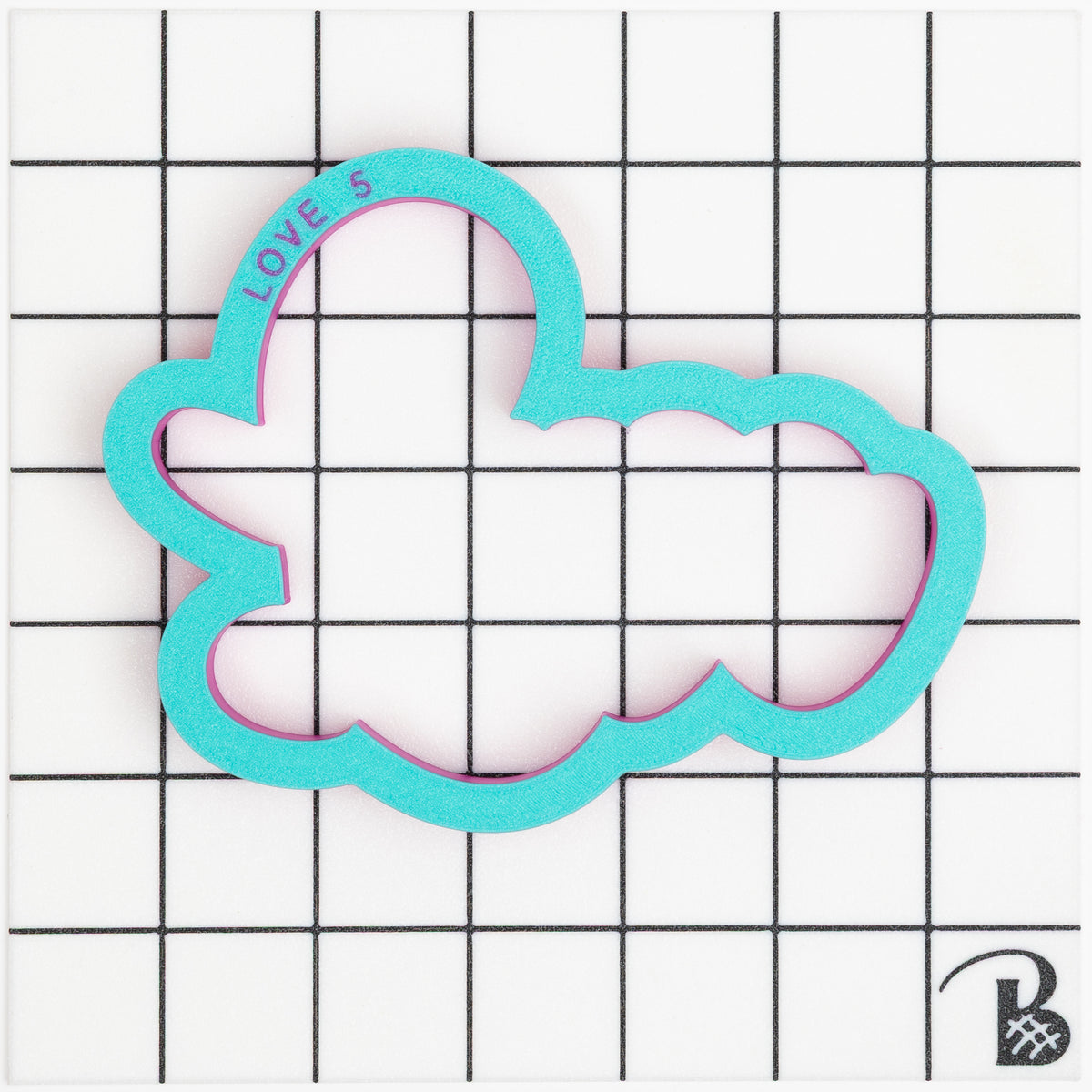 Love Text #2 Cookie Cutter (With or Without Stencil)