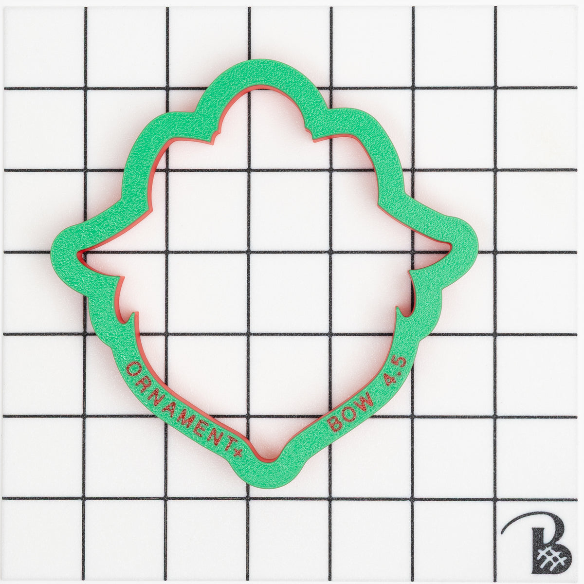 Chunky Christmas Ornament with Bow Cookie Cutter