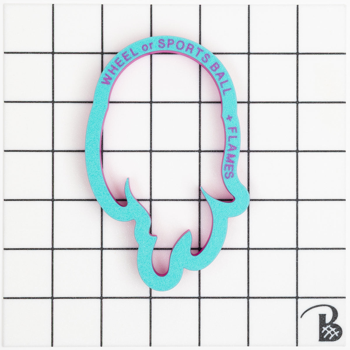 Sports Ball with Flames Cookie Cutter (recommend sizing up)