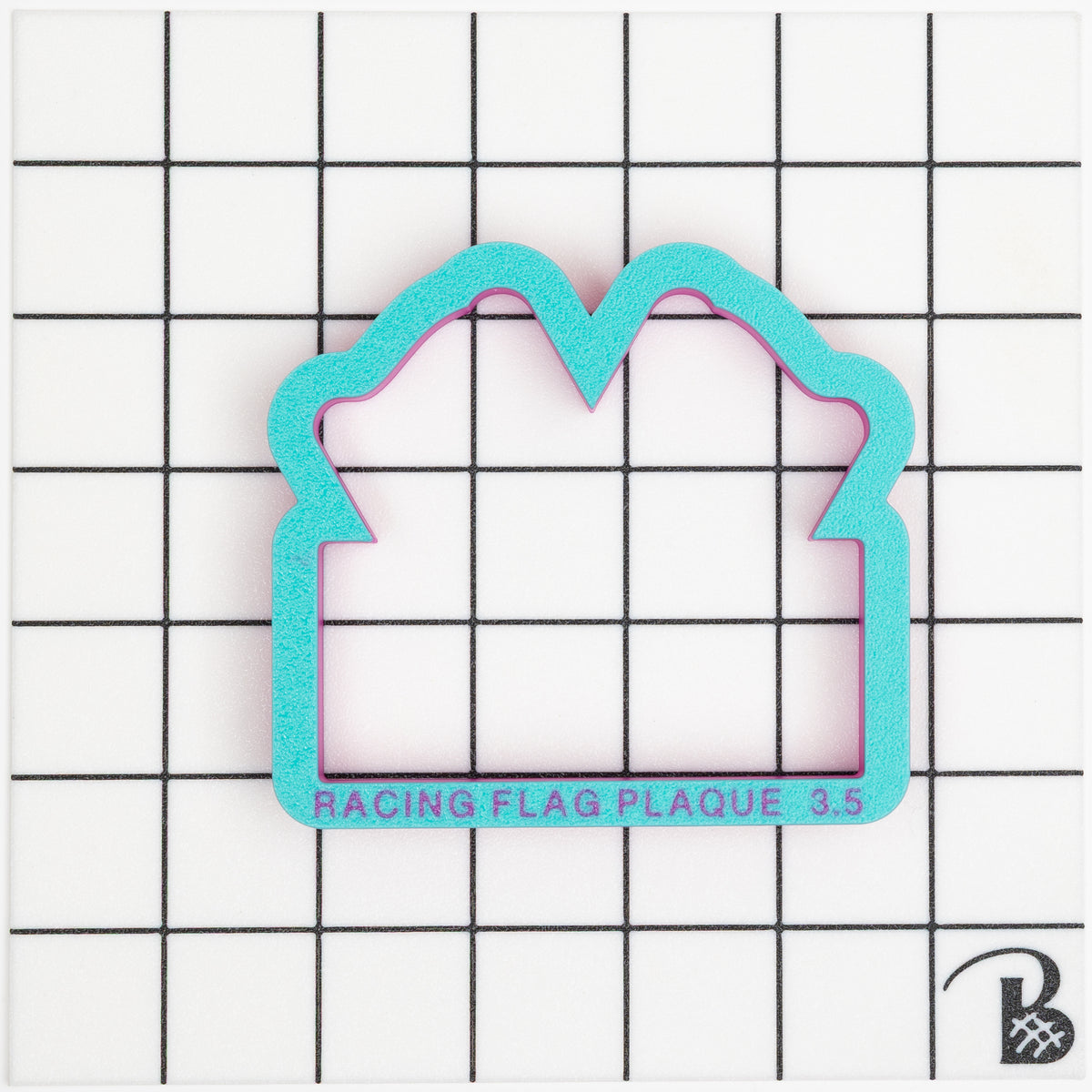 Racing Flag Plaque Cookie Cutter