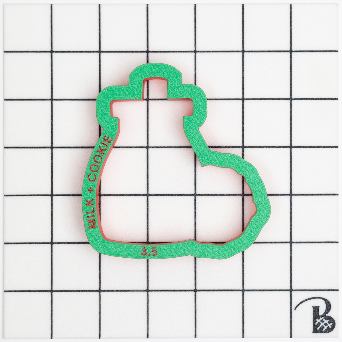 Chunky Cookies and Milk with Straw Cookie Cutter
