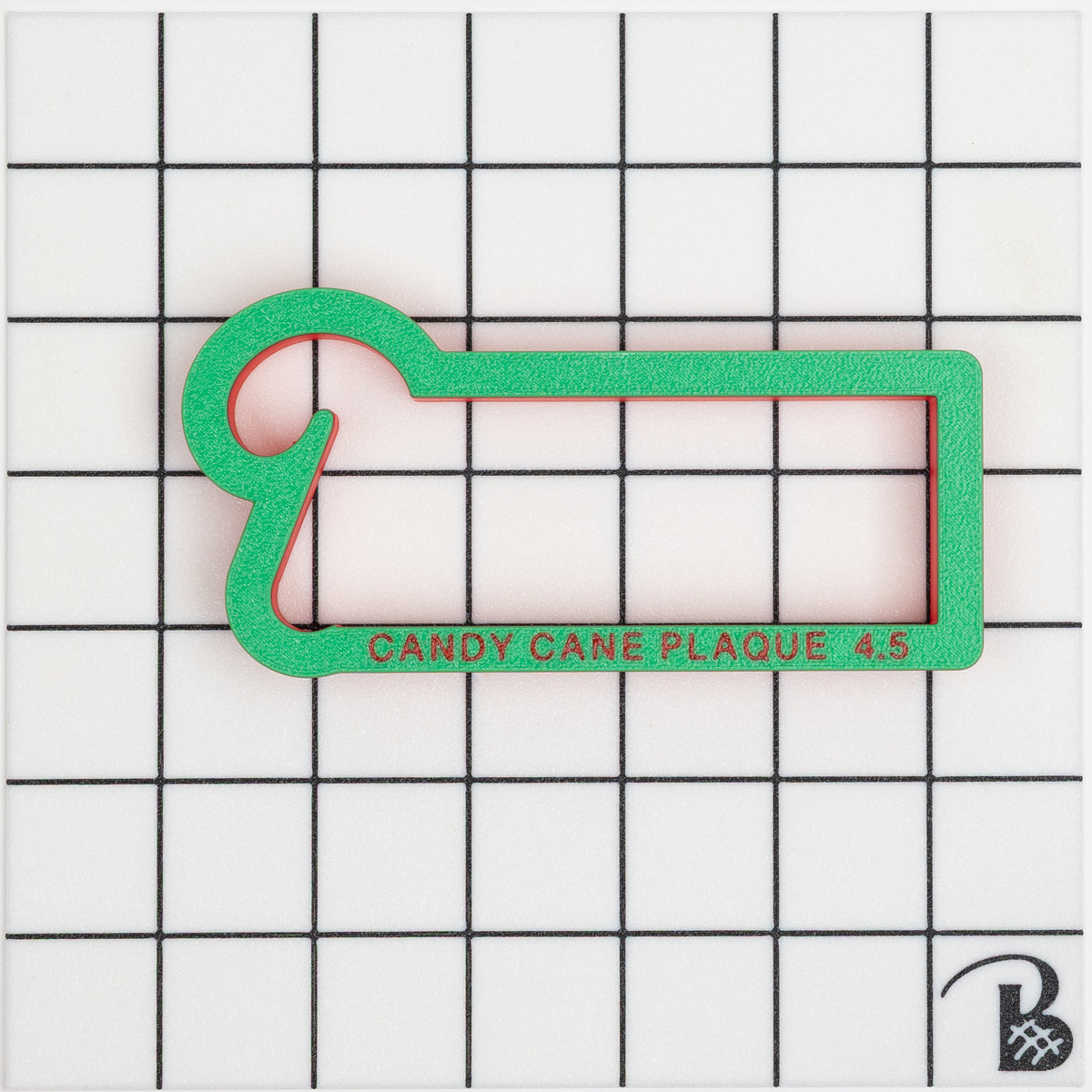 Candy Cane Name Plaque Cookie Cutter (recommend sizing up)