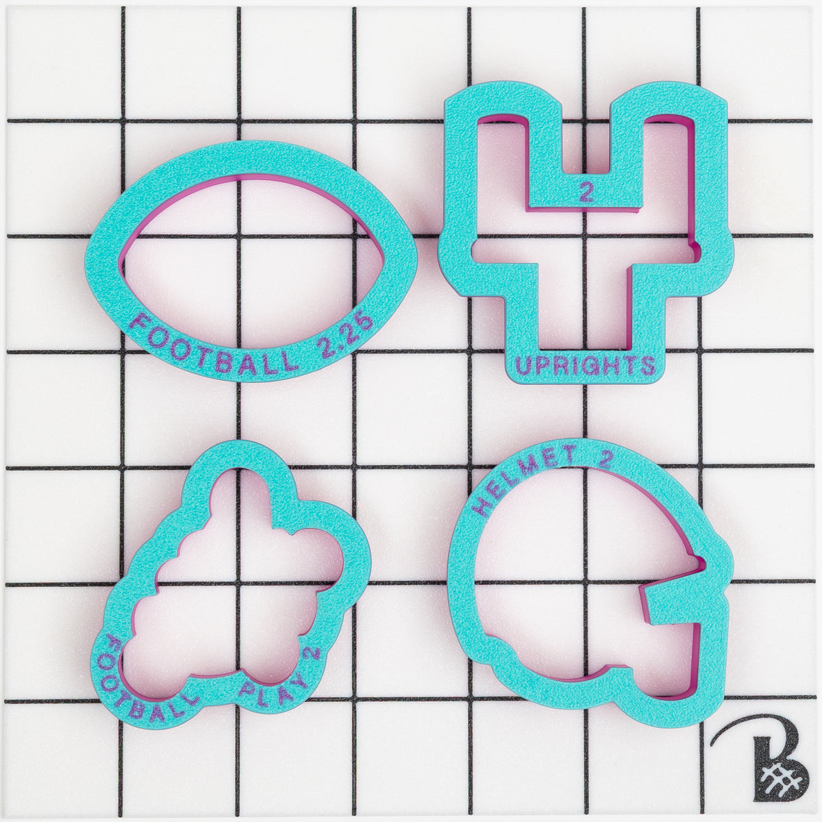 Football Game Set of Cookie Cutters (updated football size info)