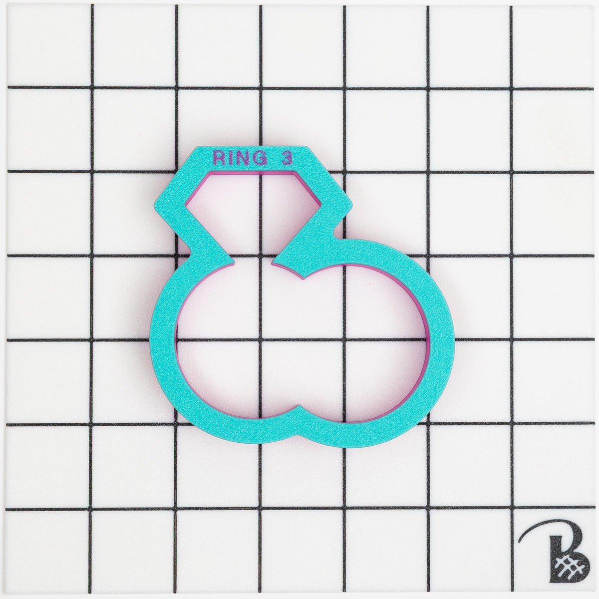 Entwined Wedding Rings Cookie Cutter