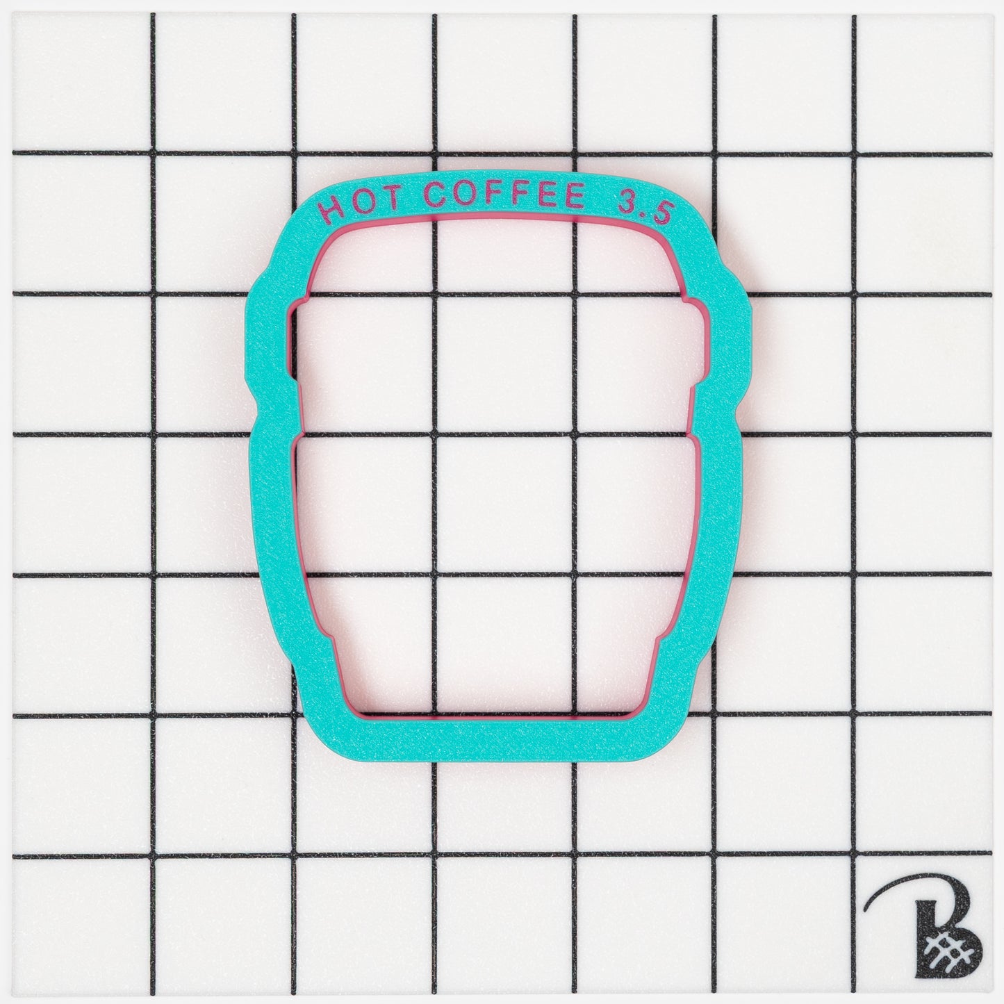 Hot Coffee Cup (chunky- version 2- rounded) Cookie Cutter