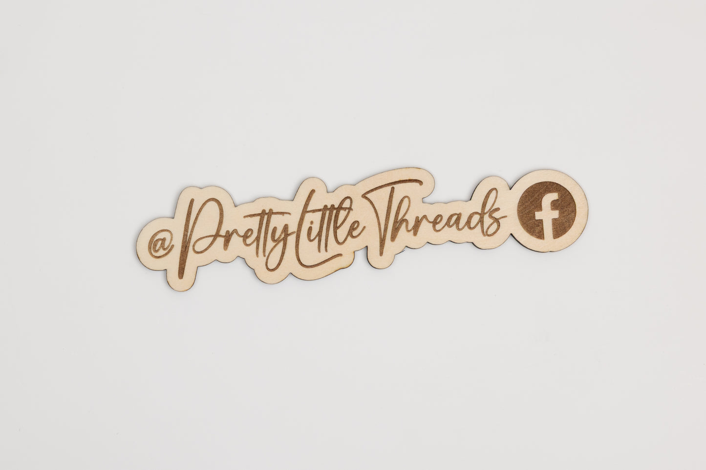 Custom Laser Engraved Wooden Business Name Plaque for social media. photo/video prop.