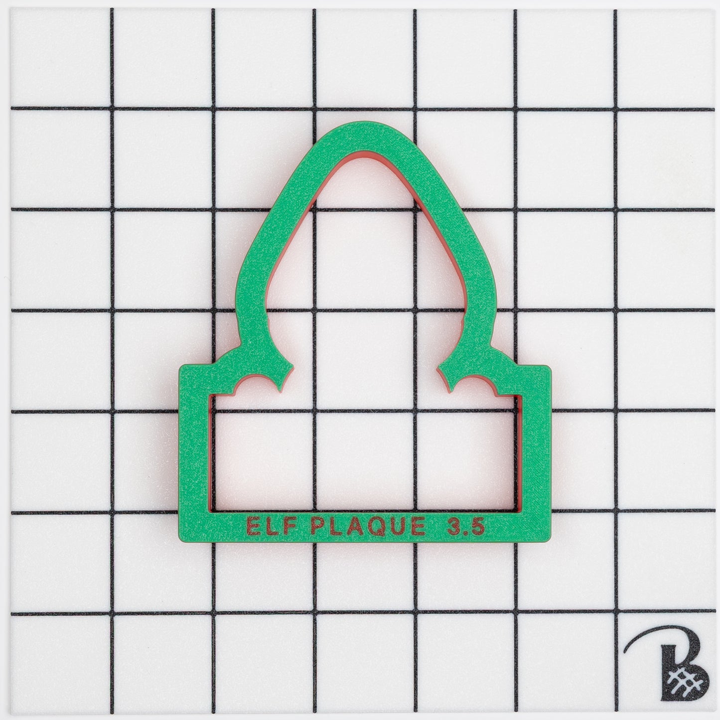 Elf Personalization Plaque Cookie Cutter