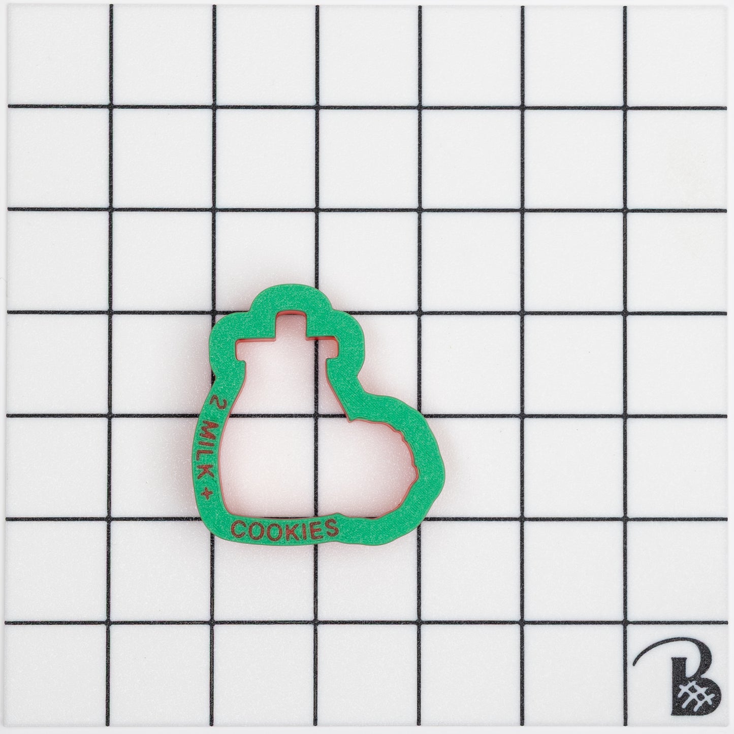 Chunky Cookies and Milk with Straw Cookie Cutter