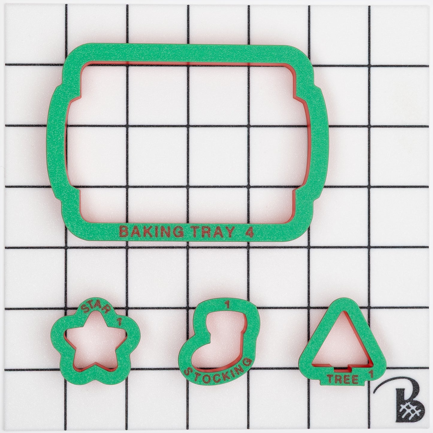 Elf/Doll sized baking tray of Cookies (Micro-Cookie Cutters + Tray cutter)
